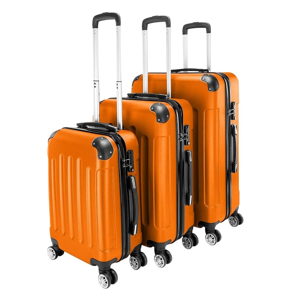 Ubesgoo UBesGoo 3 Pieces Travel Luggage Set Bag ABS Trolley Carry On