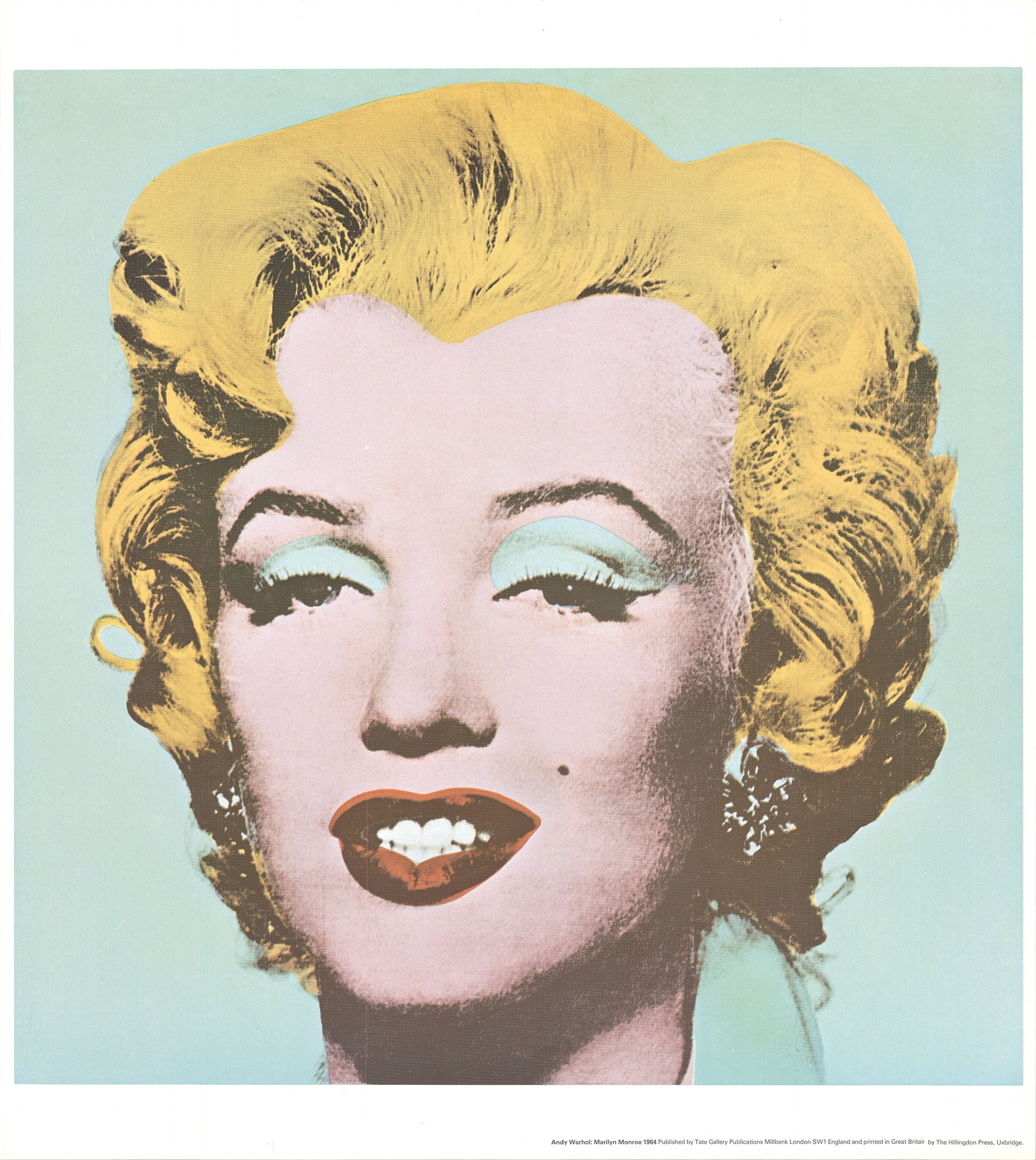 ANDY WARHOL Marilyn 22.5" x 20" Offset Lithograph 1971 Pop Art Monroe
