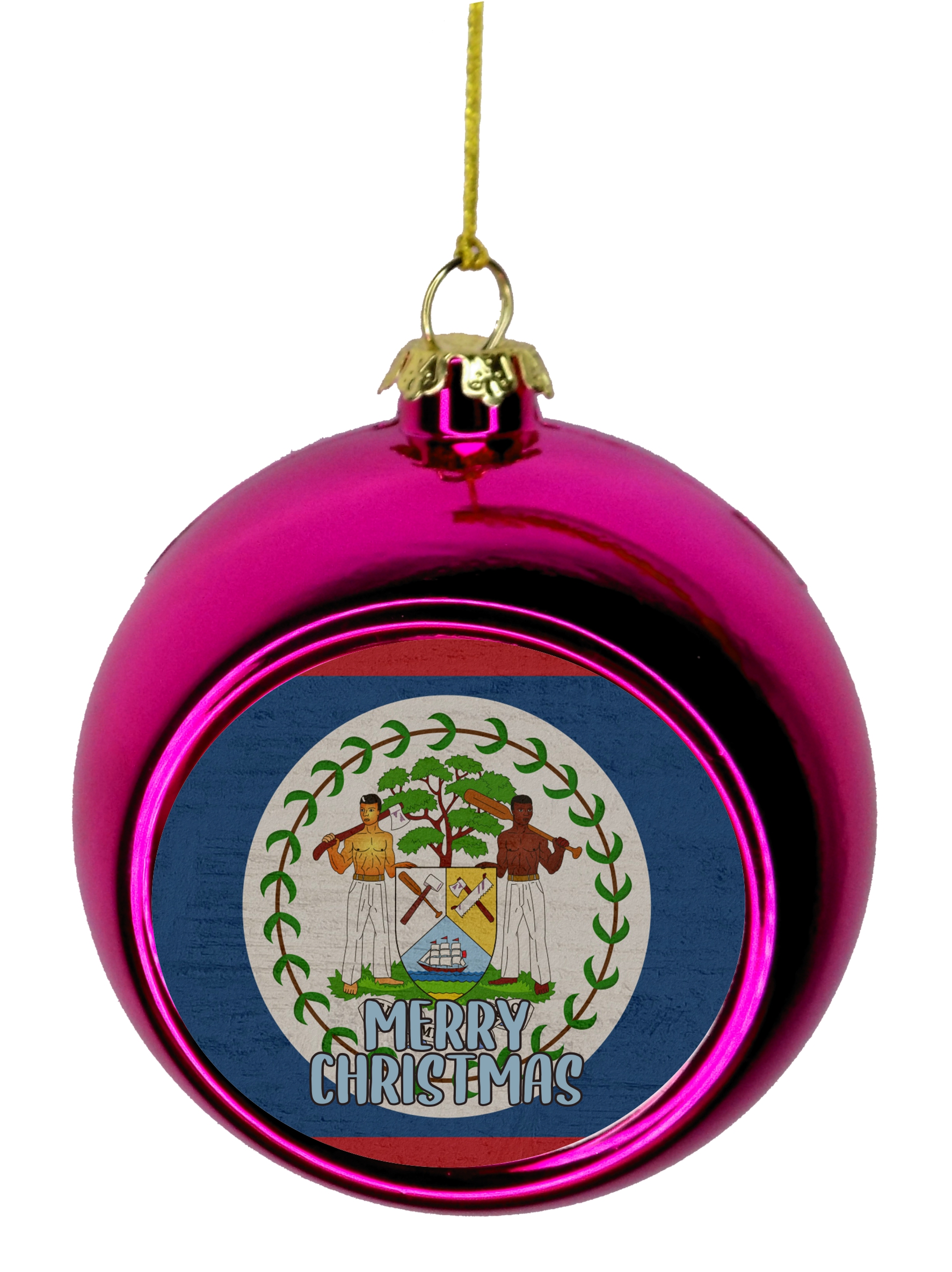Belize Christmas Ornaments Belize Ornament Belize Christmas Ornament Flag Belizean Merry