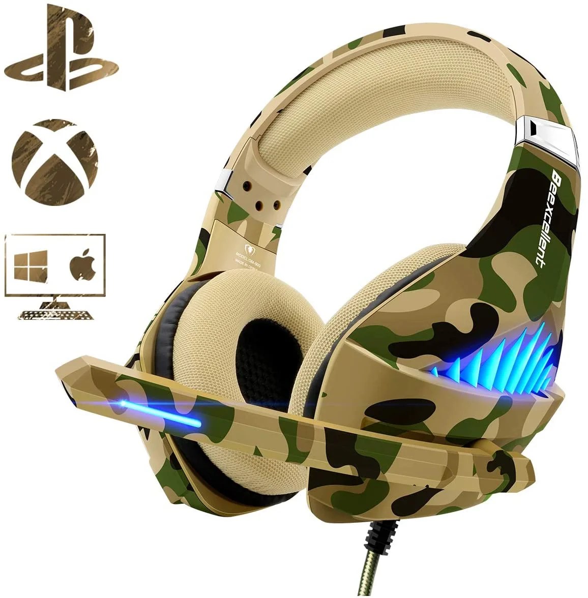 Gaming Headset for PS4 Xbox One PC, Beexcellent Deep Bass Gaming Headset for PS4 Xbox One PC, Beexcellent Deep Bass