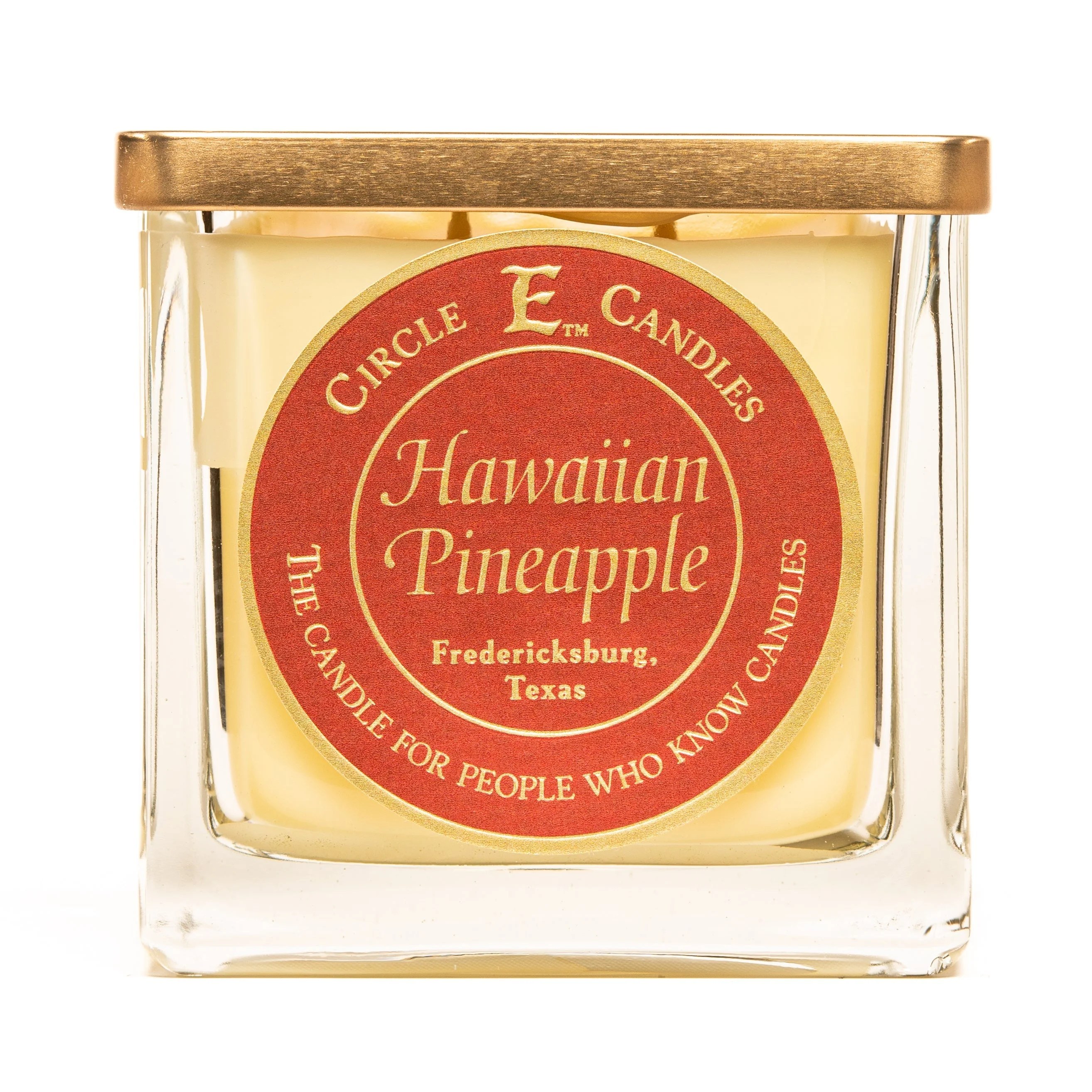 Circle E Candles, Hawaiian Pineapple Scent, Large Size Jar Candle, 43oz, 4 Wicks