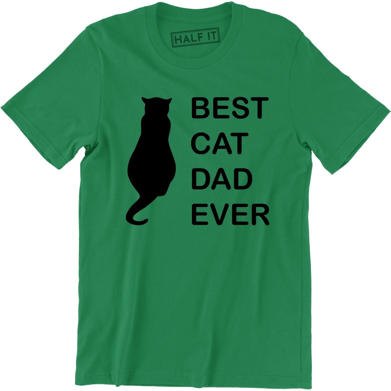 Half It Best Cat Dad Ever Men's Cat Face Funny Cats