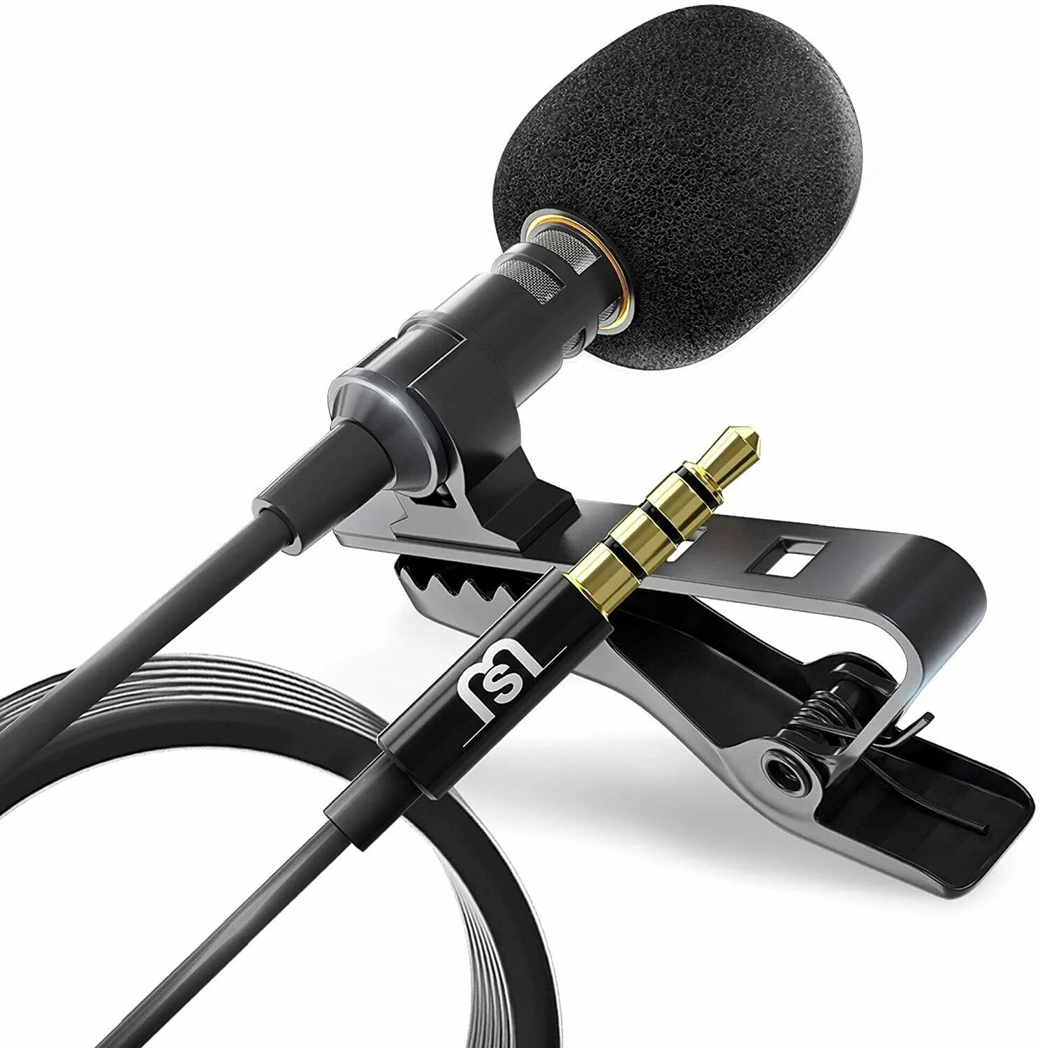 Lavalier Clipon Lapel Omnidirectional Condenser Microphone For