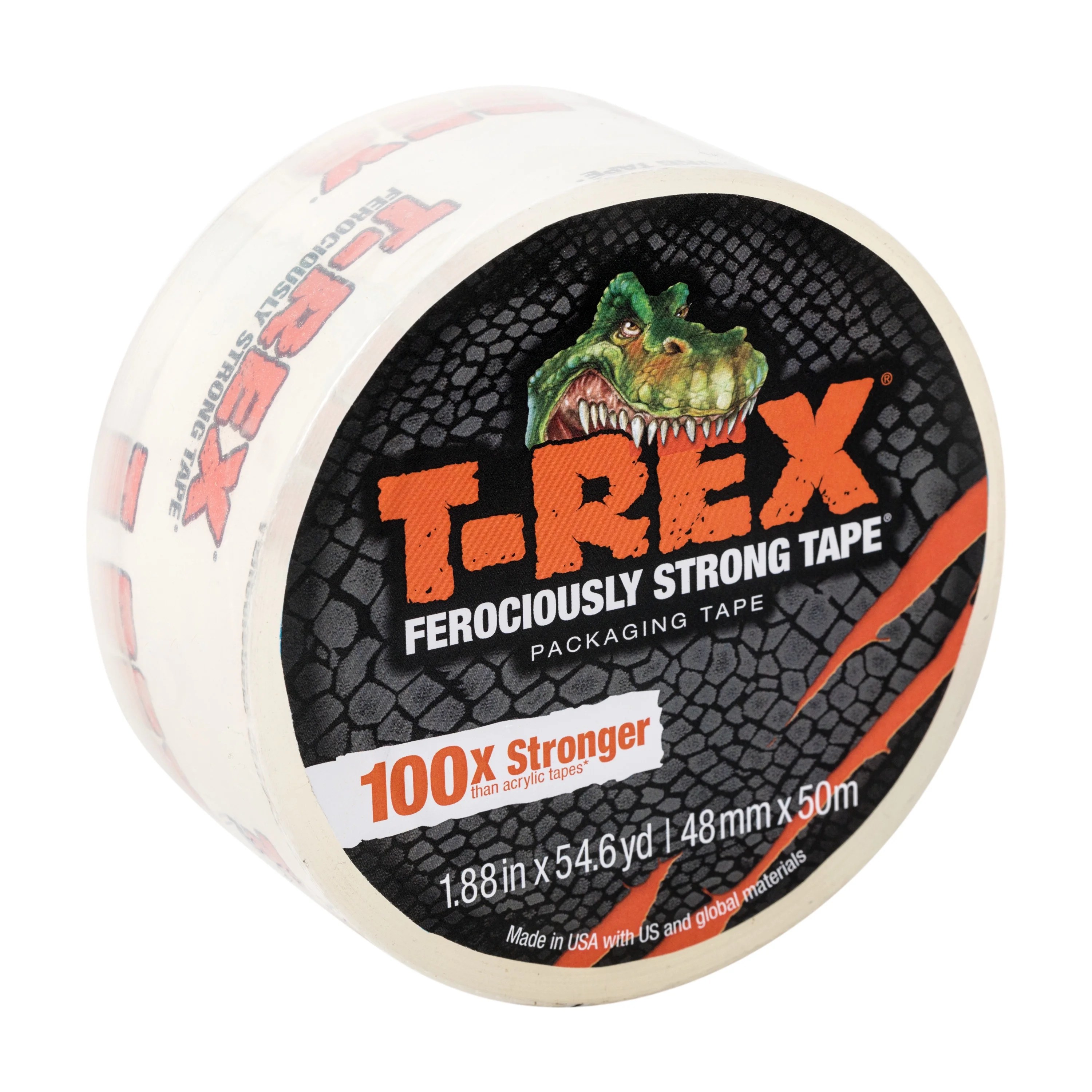 TRex Brand 1.88 in. x 54.6 yd. Clear Acrylic Packing Tape