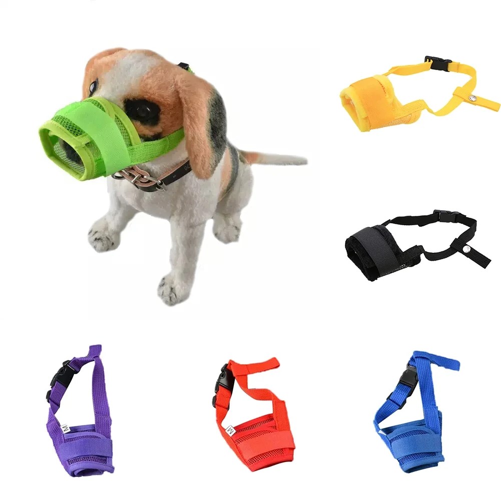 SPRING PARK Adjustable Dog Muzzle Small Medium Large Dogs Set Soft