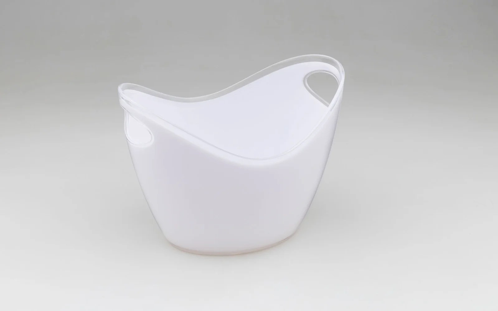 721211 White Plastic Ice Bucket 4 Liter