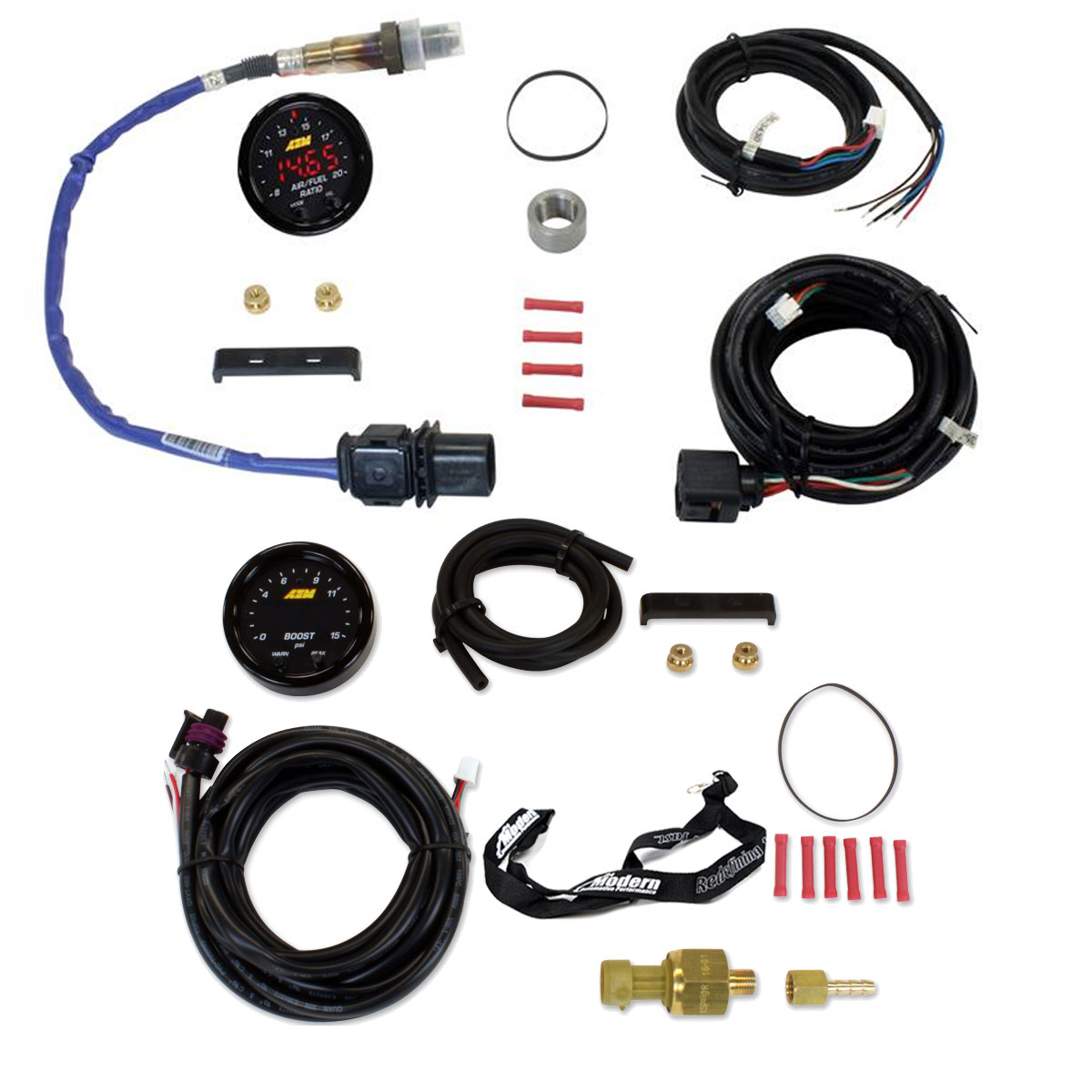 AEM 2 Gauge Combo Set XSeries Wideband AFR & 15 PSI Boost/Fuel Pressure Gauge