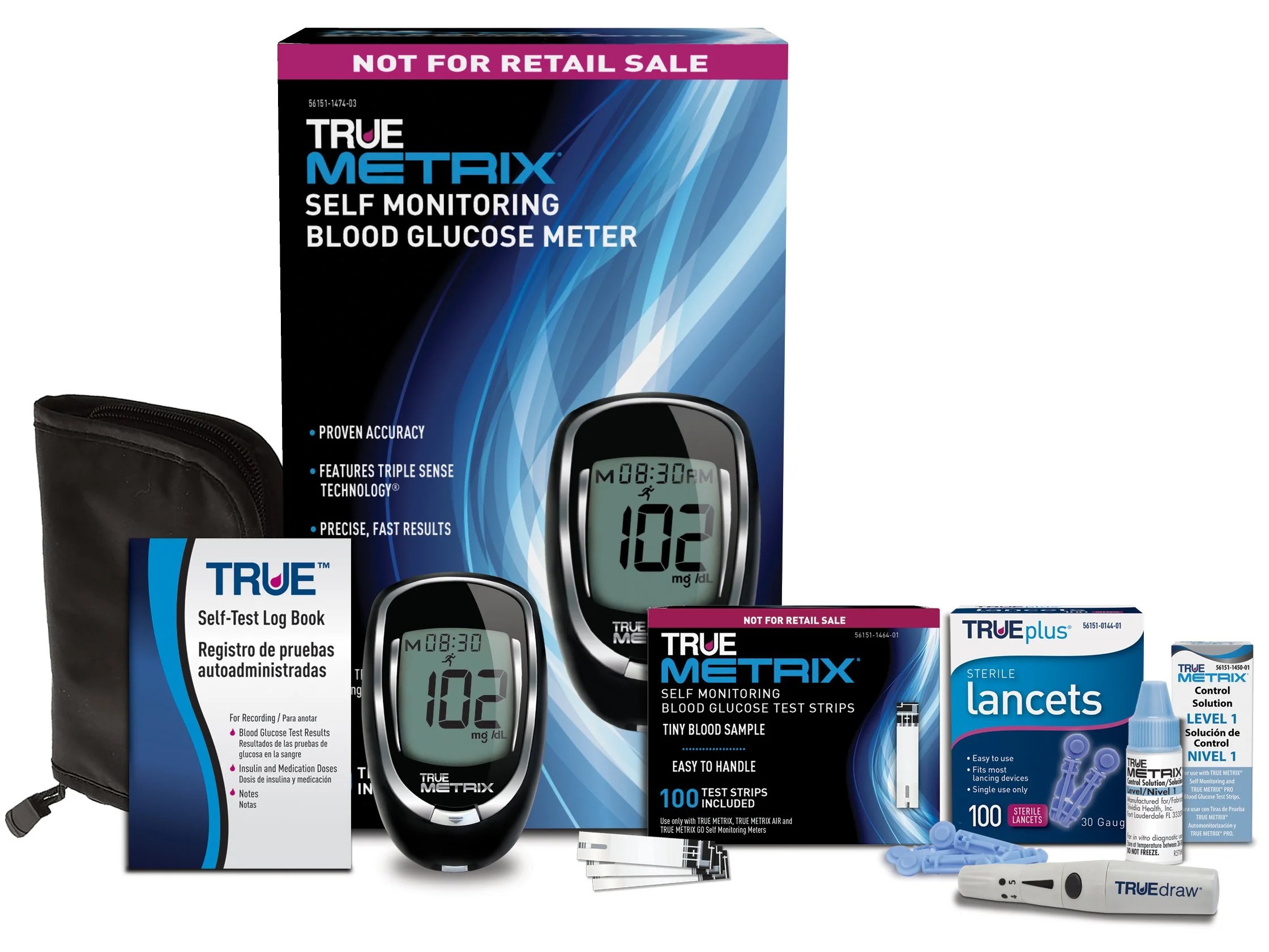 TRUE METRIX SelfMonitoring Blood Glucose Meter Starter Kit