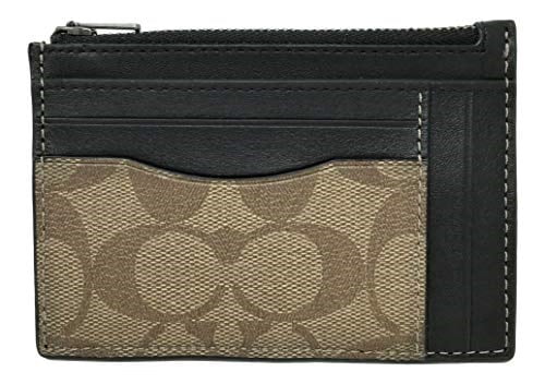 coach multiway zip card case in signature canvas tan f66649 Walmart