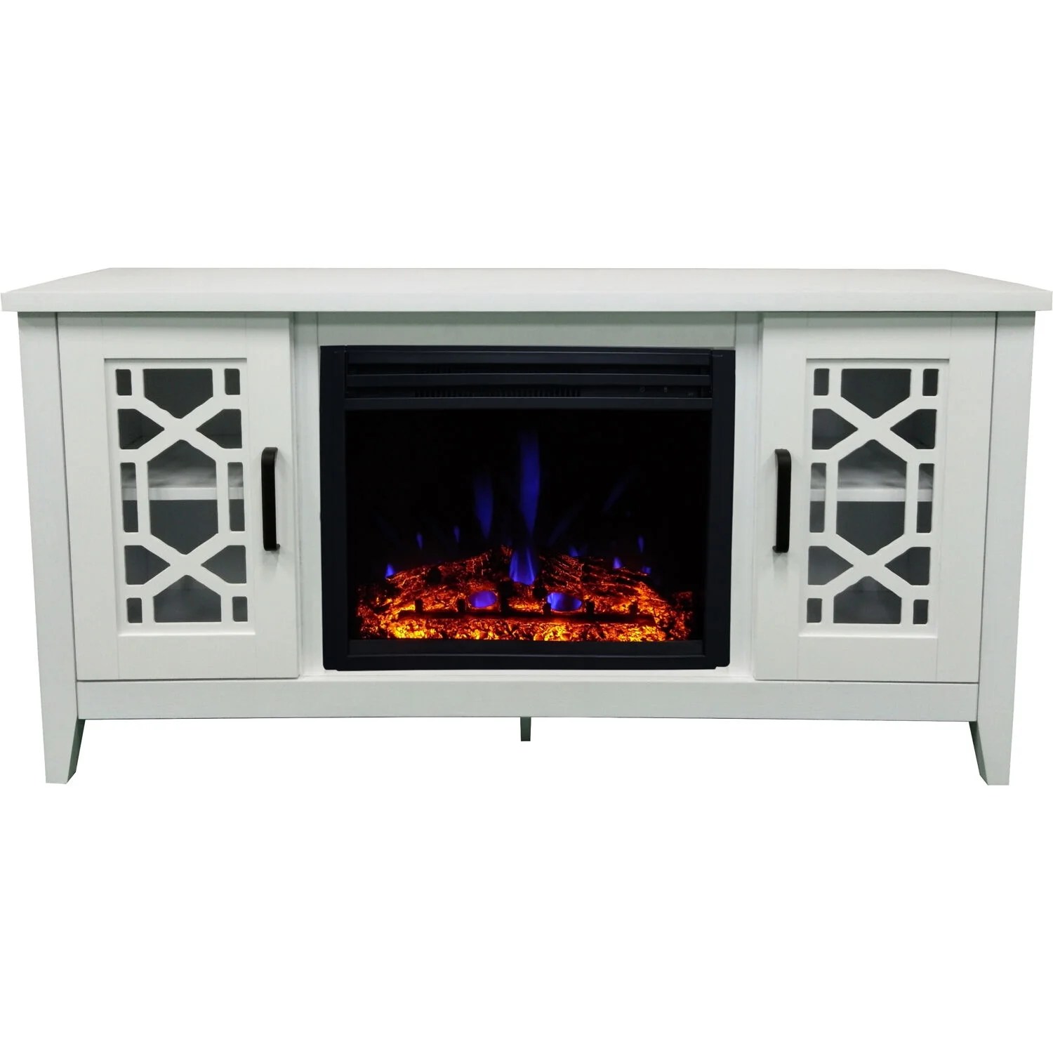 Cambridge 56in. Stardust MidCentury Modern Electric Fireplace with Cambridge 56in. Stardust MidCentury Modern Electric Fireplace with