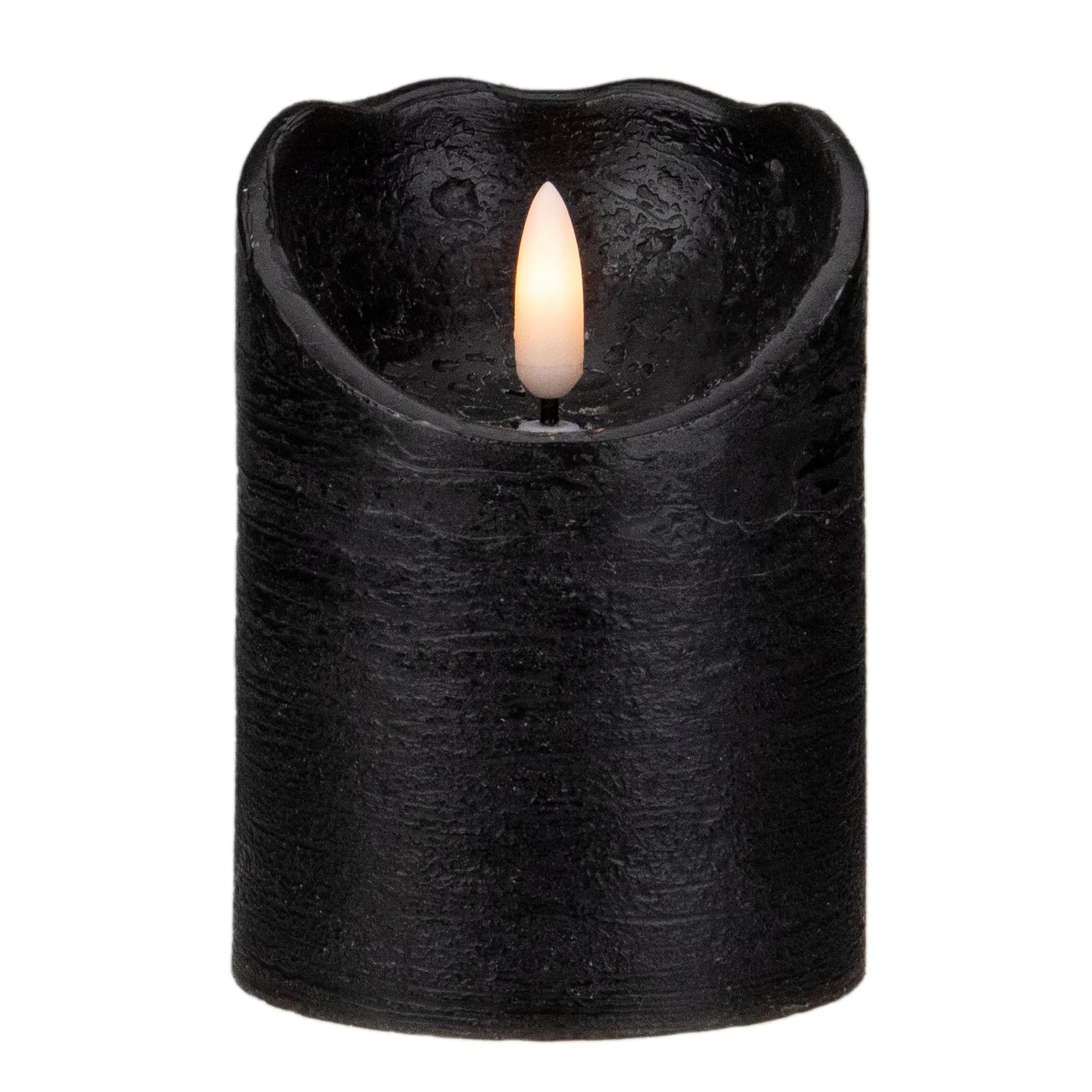4" LED Black Flameless Halloween Décor Candle