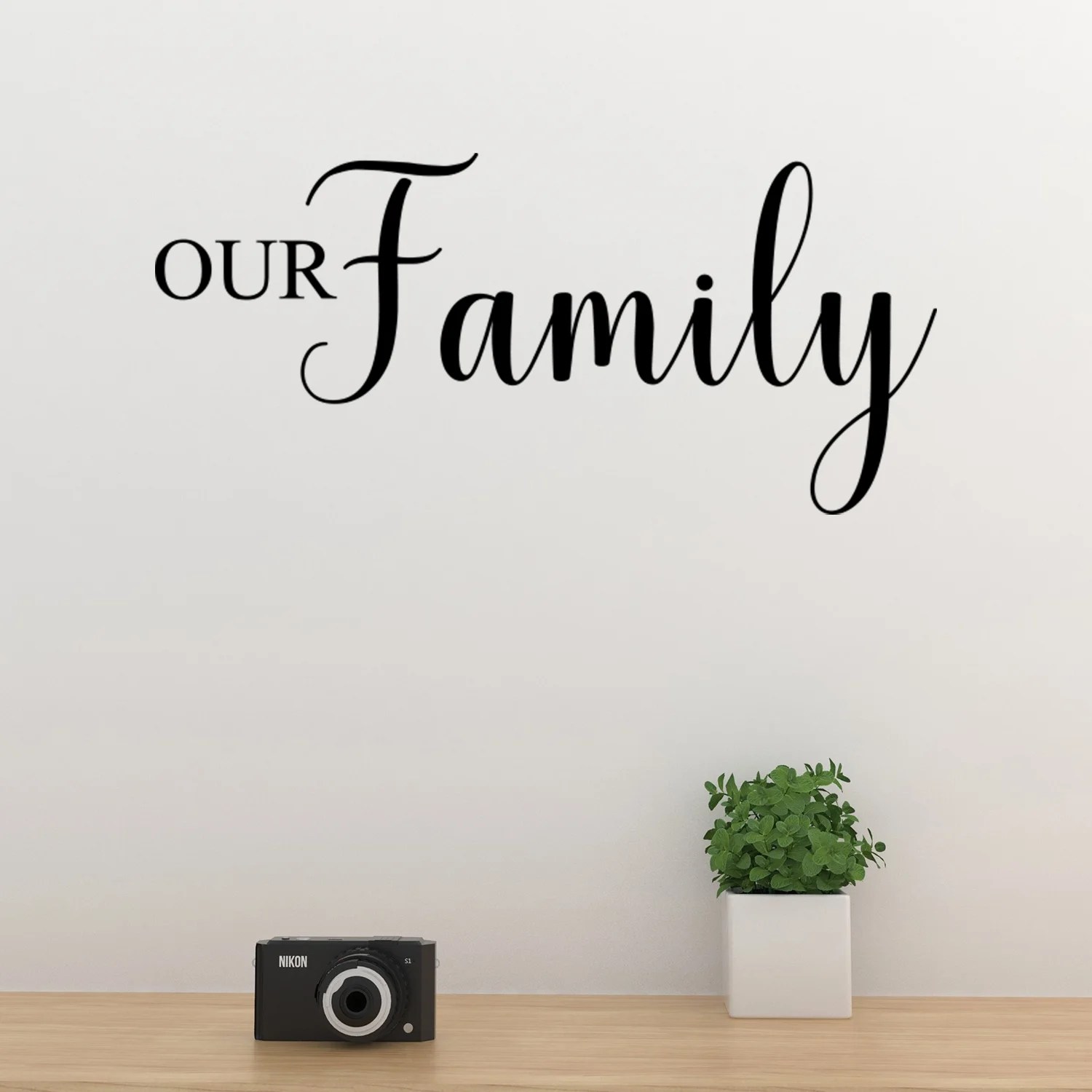 Our family vinyl lettering wall sayings home decor quote decal sticker