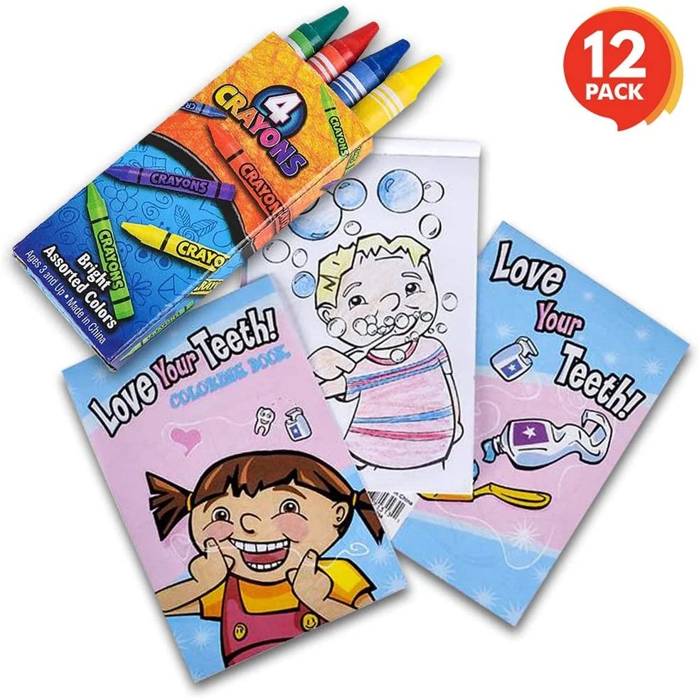 ArtCreativity Dental Coloring Book Kit for Kids 12 Sets Every Set