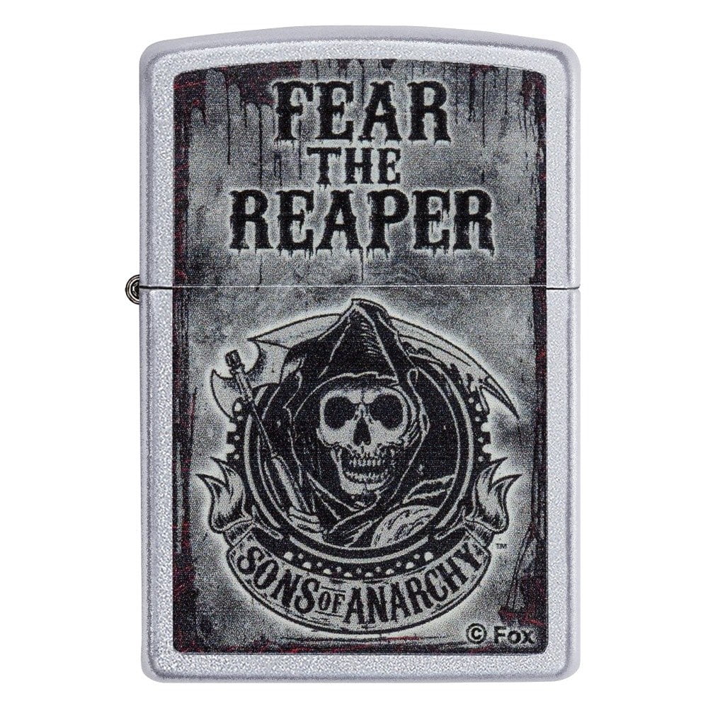 Zippo 28502 Sons of Anarchy Fear The Reaper Satin Chrome Lighter