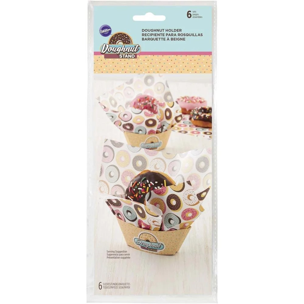Wilton 4151090 Donut Stand Donut Holder with Tissue, 6 Count