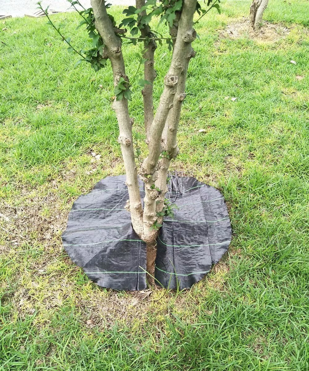 Agfabric EasyPlant Weed Block Mulch,Tree Mat,Weed Barrier Mat,Punched Agfabric EasyPlant Weed Block Mulch,Tree Mat,Weed Barrier Mat,Punched