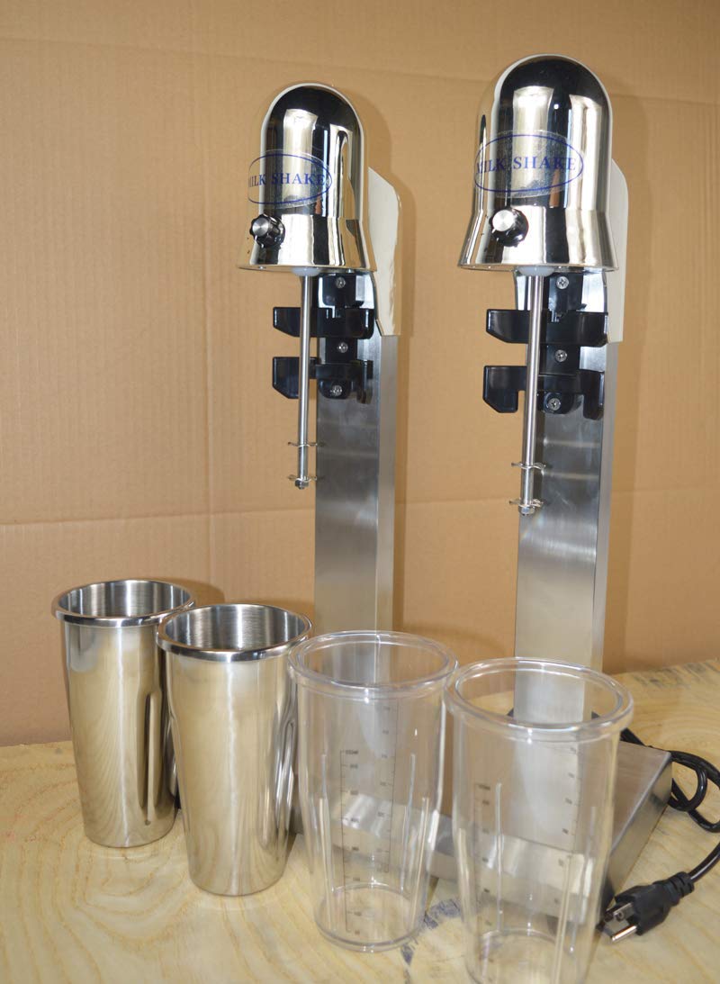 INTBUYING Commercial Milkshake Maker Double Head Milk Shake Mixer