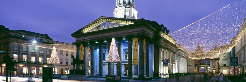 Gallery of Modern Art with Christmas decorations Glasgow City Centre