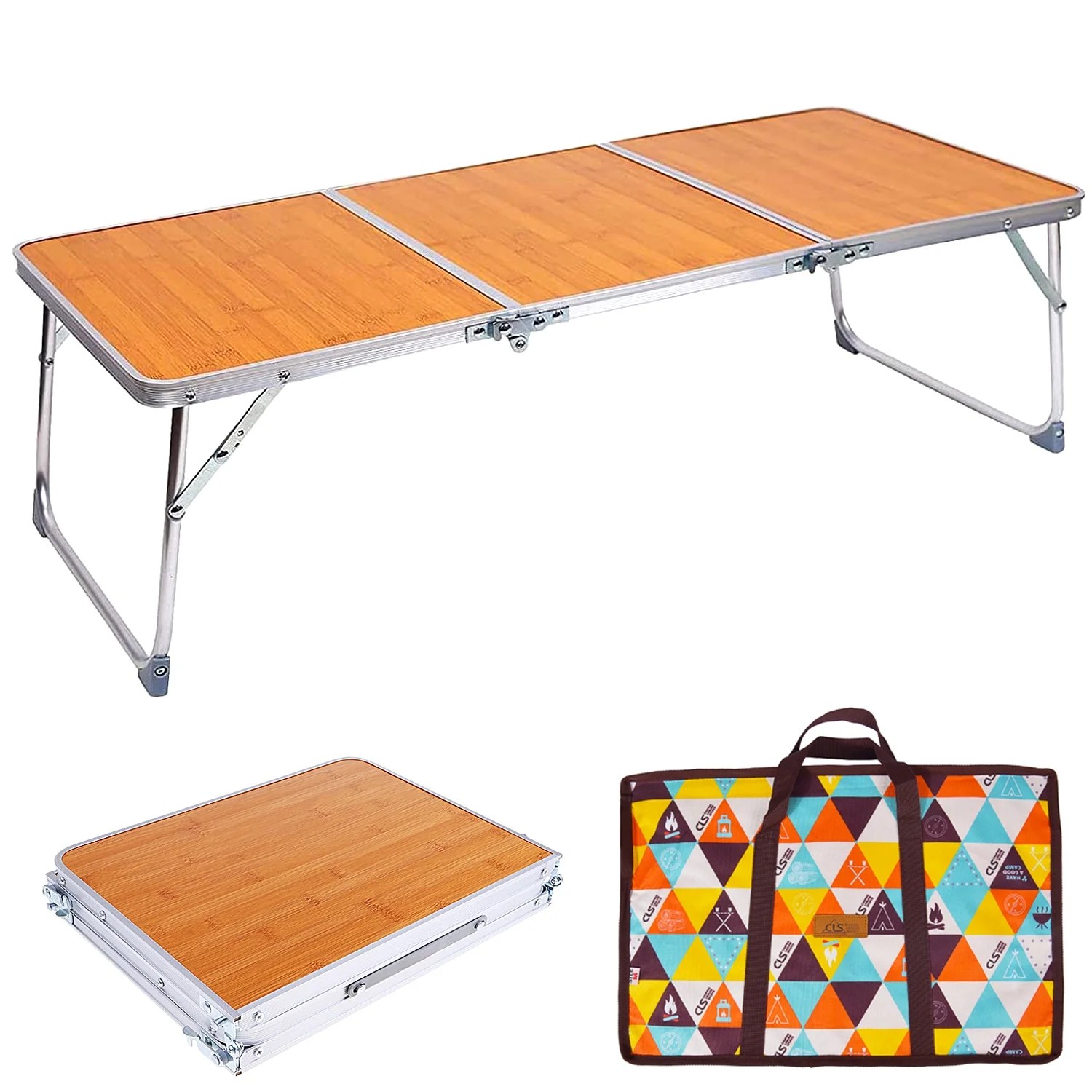 Natureasy Folding Camping Table Foldable Portable Outdoor Picnic Table