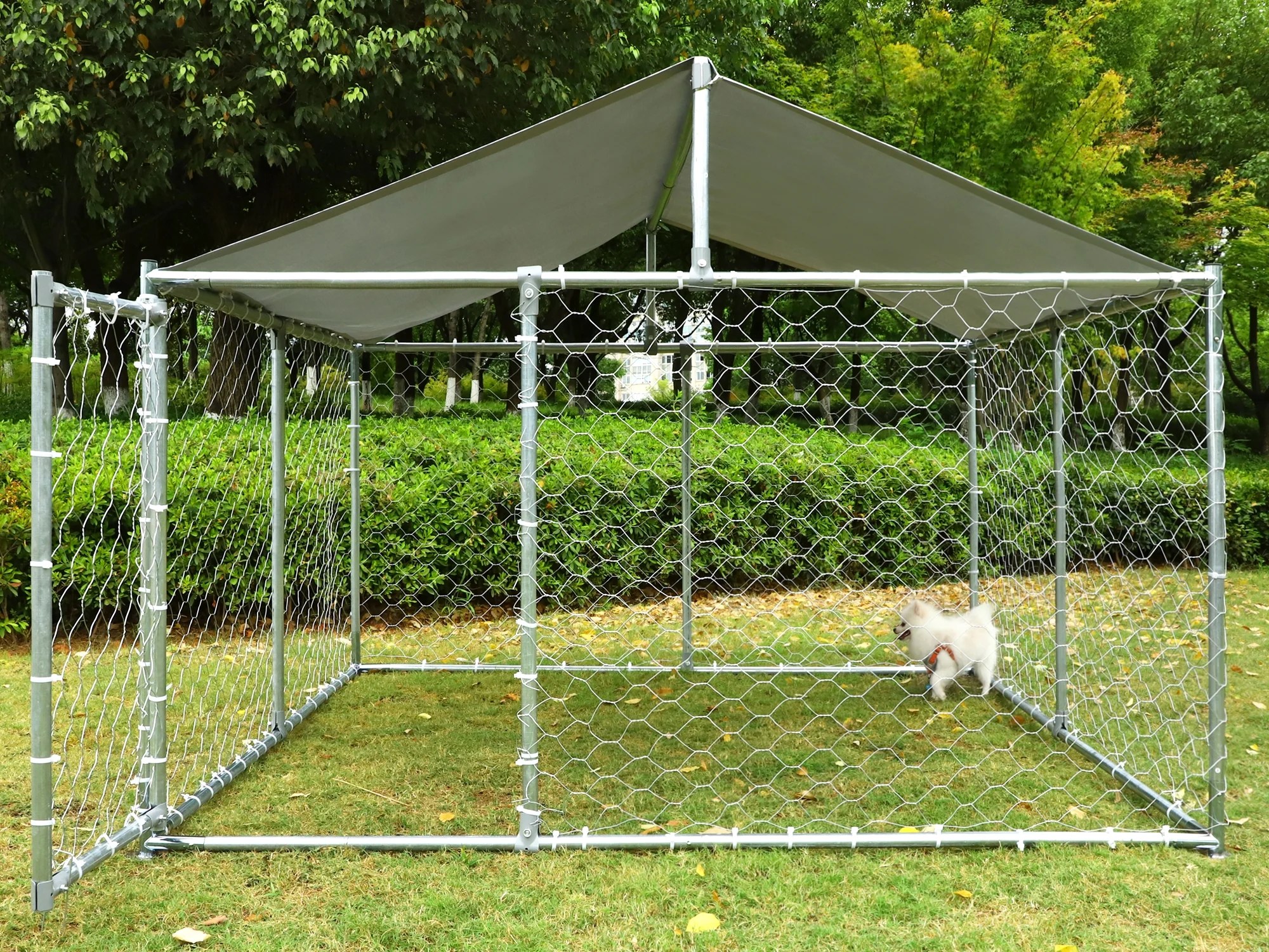 Haverchair 90"x90"x45" Large Outdoor Kennel Heavy Duty Dog Cage with