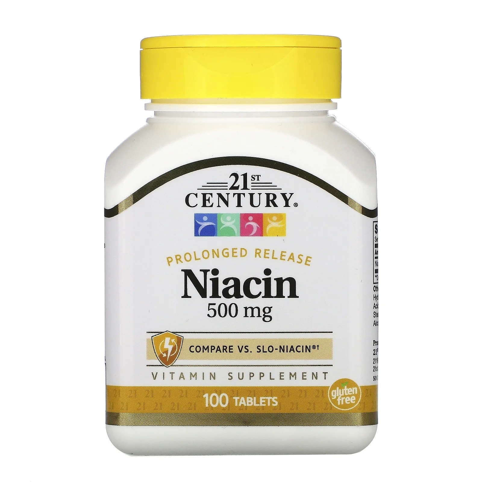 21st Century Niacin, Prolonged Release, 500 mg, 100 Tablets Walmart