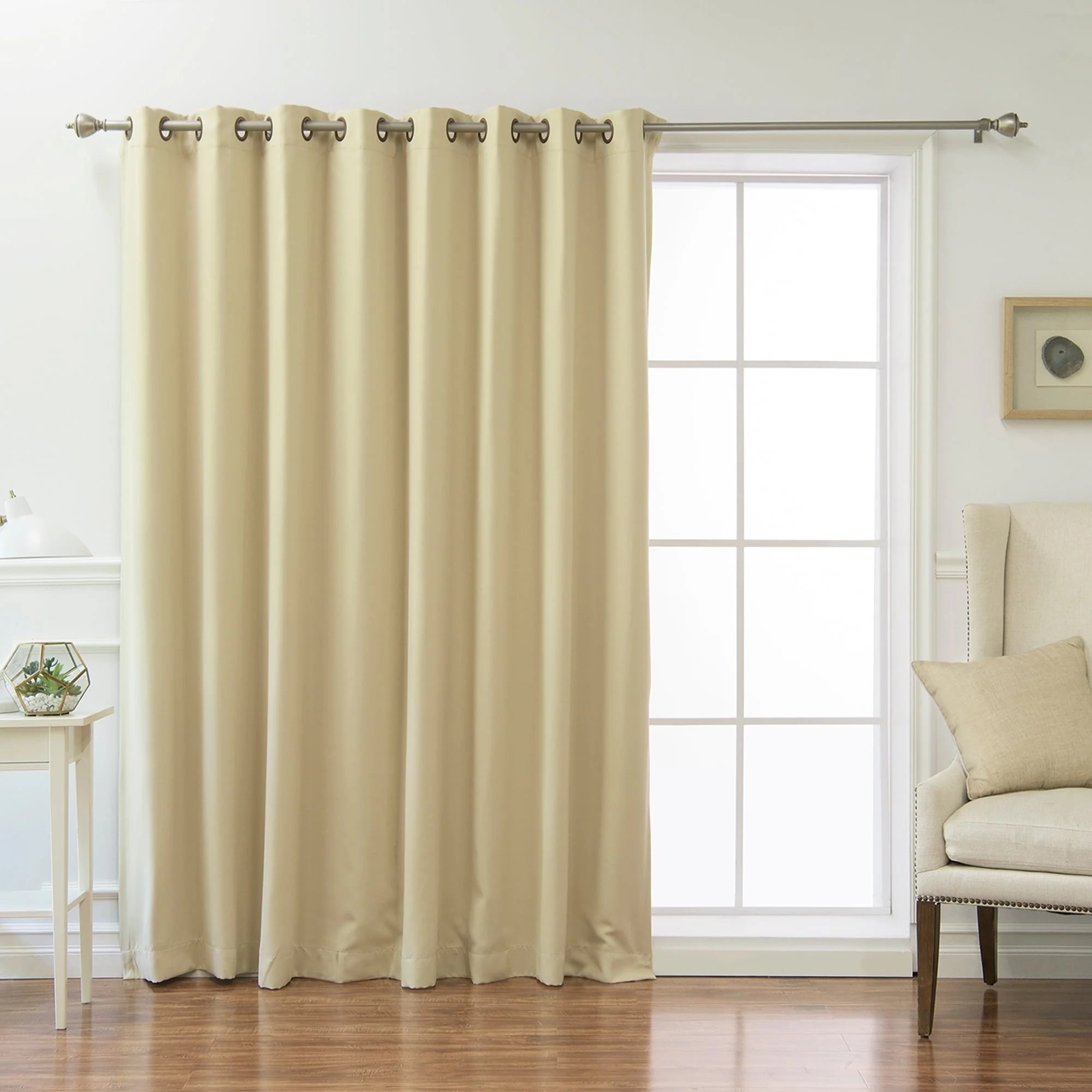 Aurora Home Wide Fireretardant 96inch Blackout Curtain Panel Dark