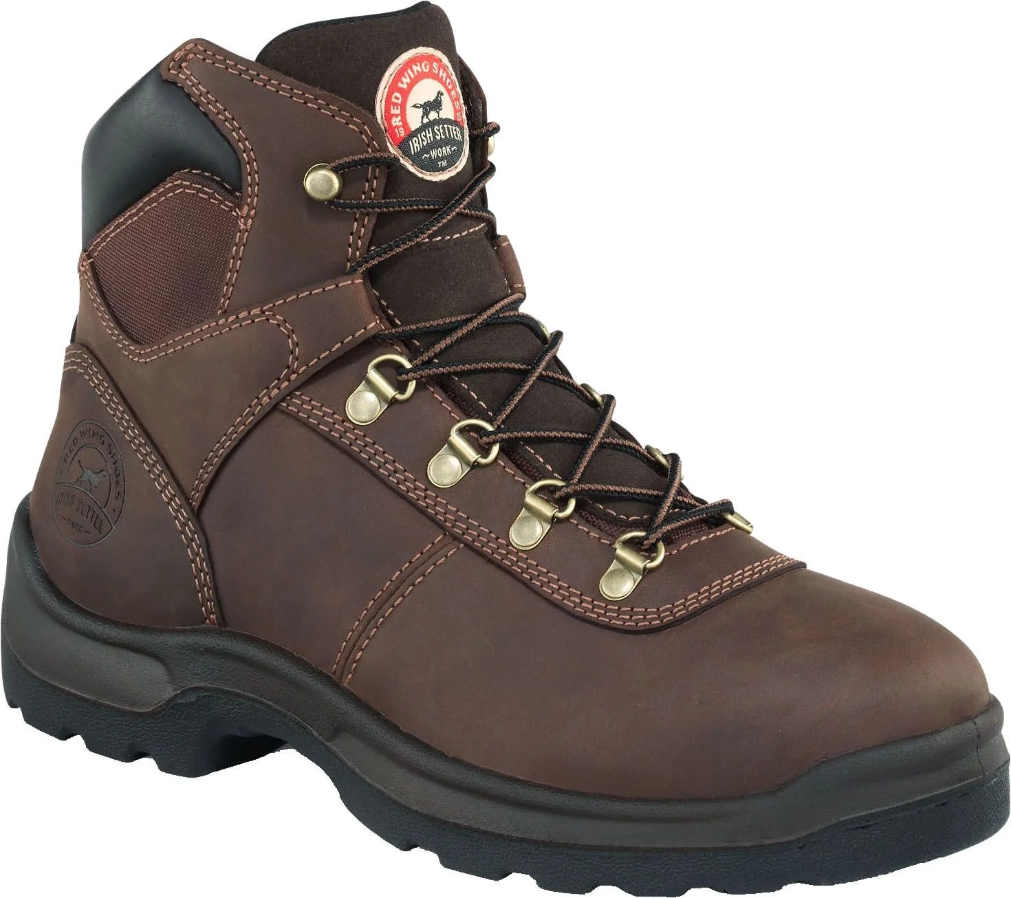 Irish Setter Men's Ely 6'' Waterproof Steel Toe Work Boots, Brown, 10