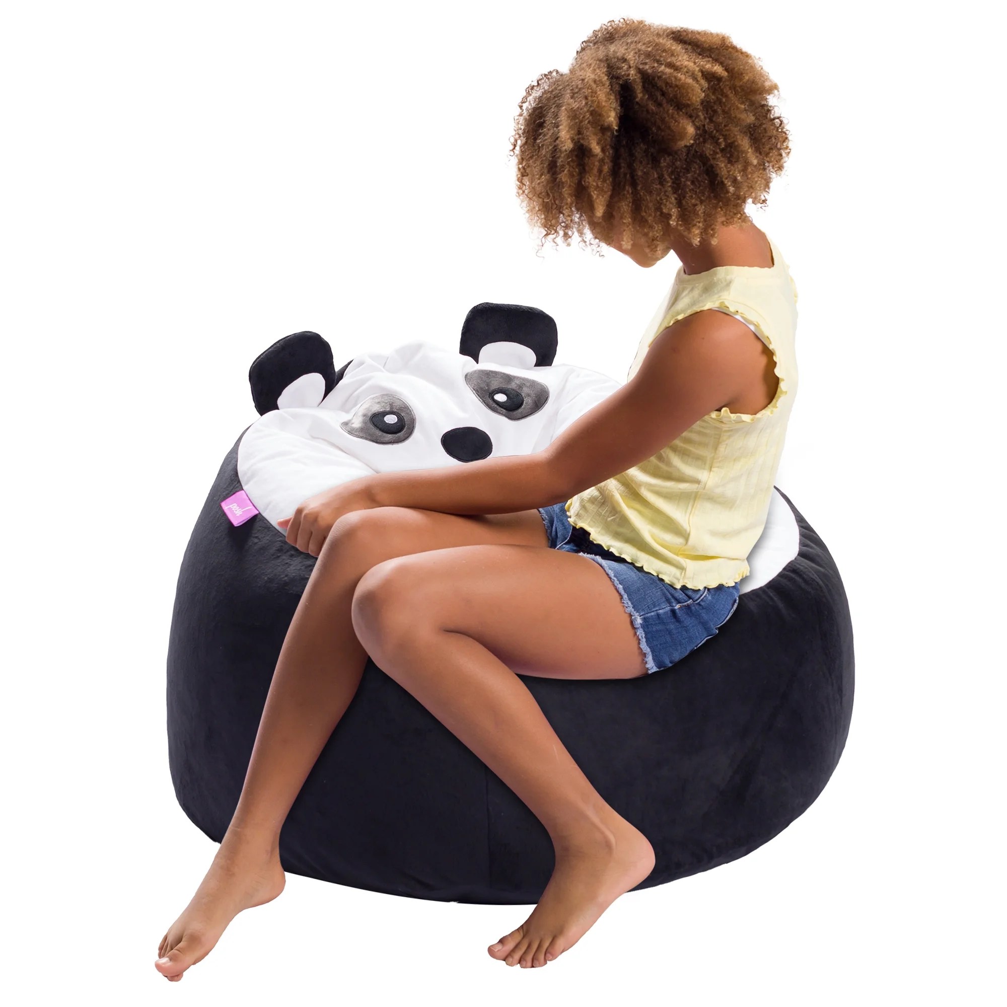 Posh Creations Fuzzy Animal Bean Bag Chair, Panda