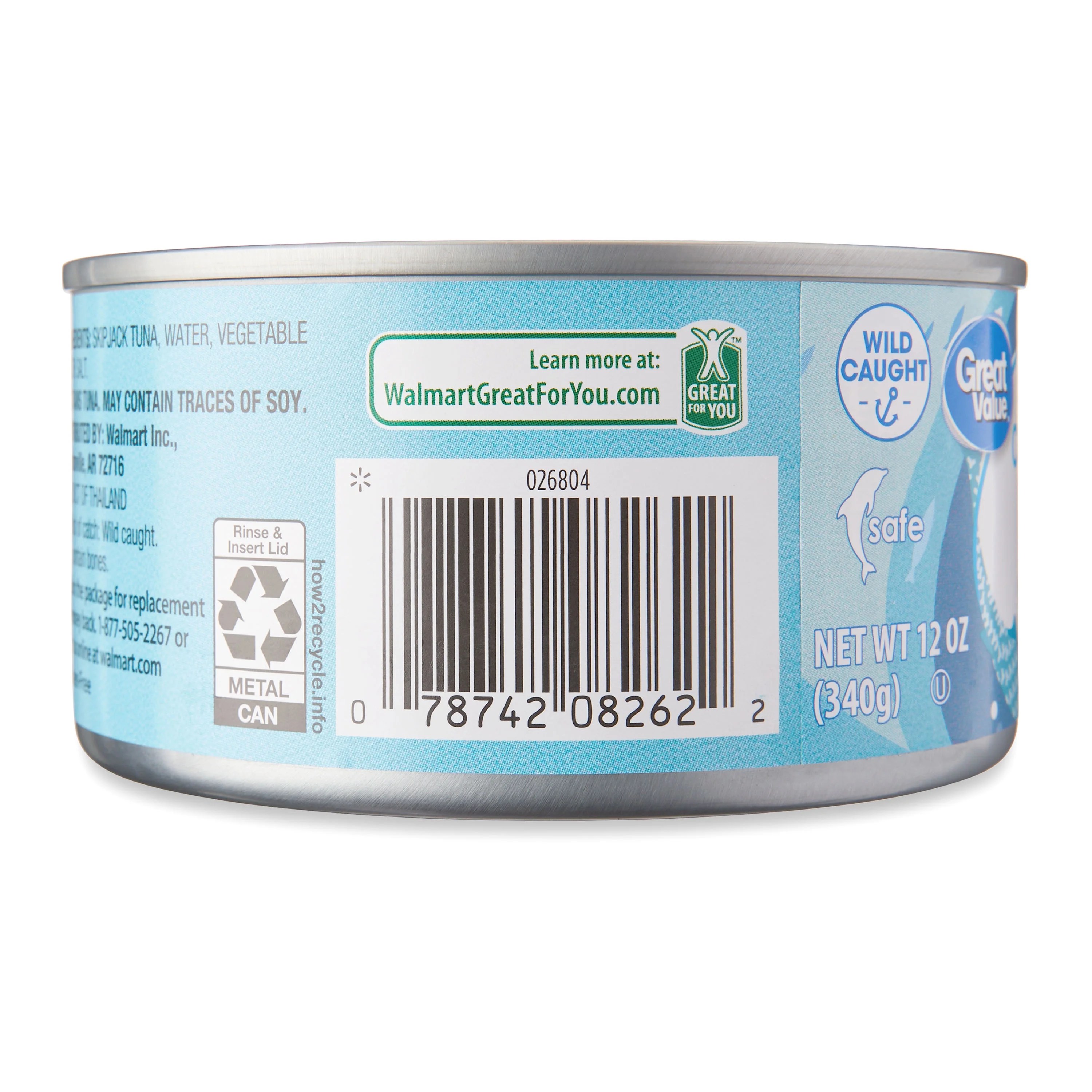 Buy Great Value Chunk Light Tuna in Water, 12 oz Online at Lowest Price