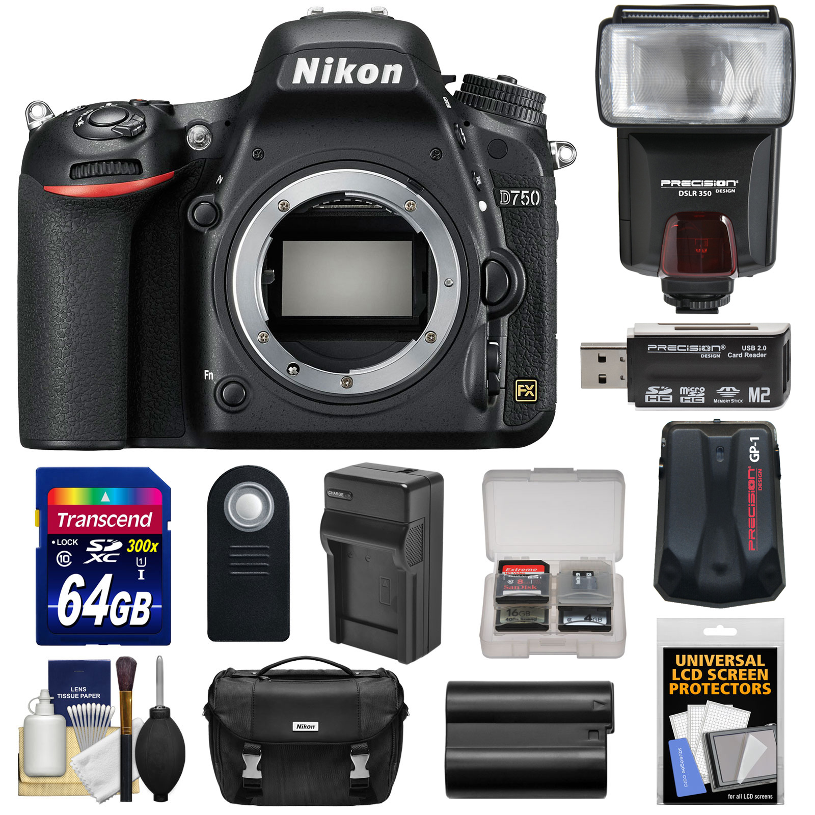 Nikon D750 Digital SLR Camera Body with 64GB Card + Battery & Charger