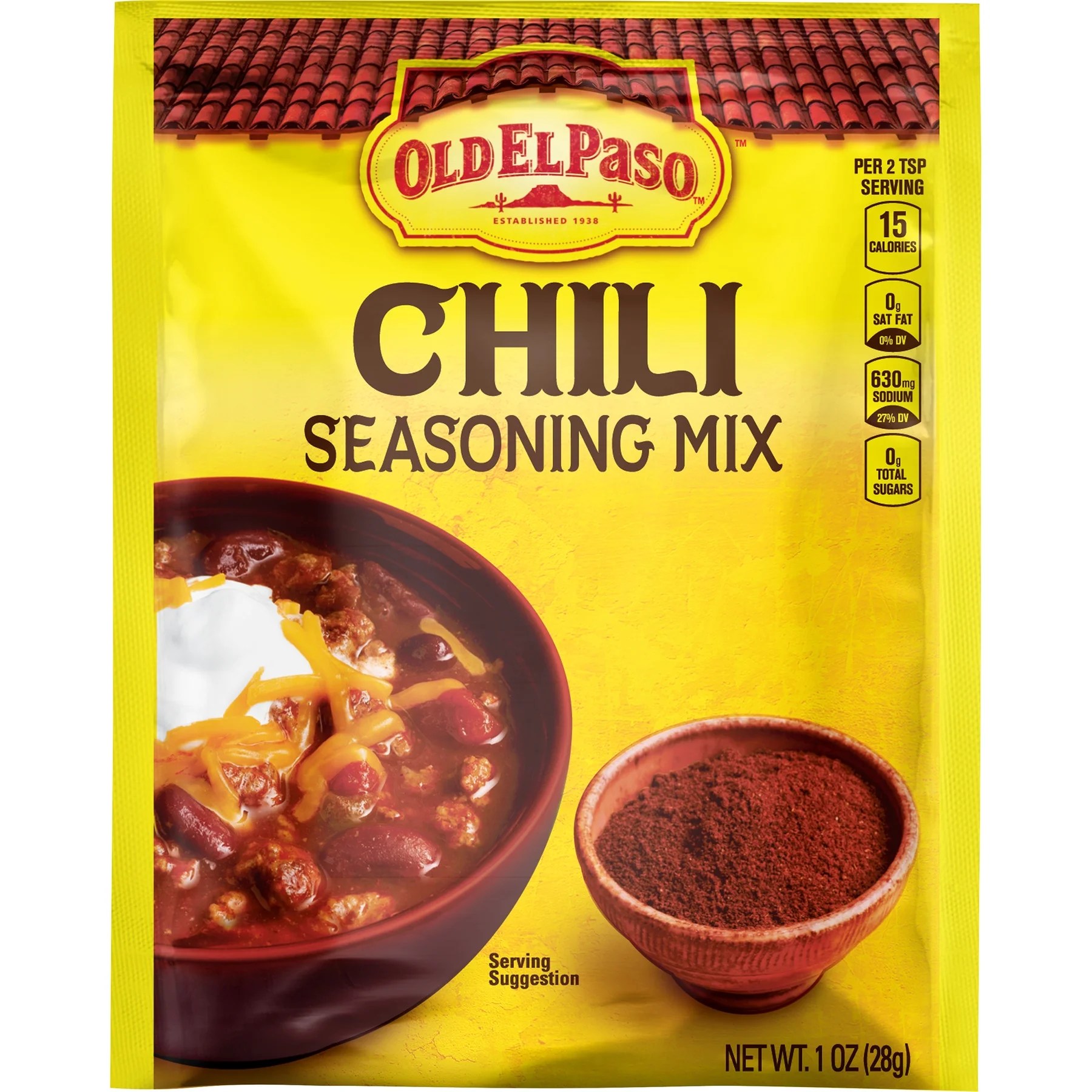 Old El Paso Chili Seasoning Mix, 1 oz Packet