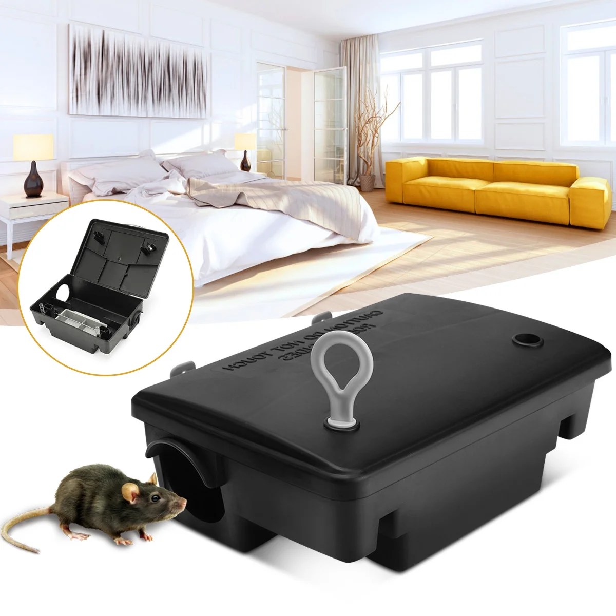 1Pcs/2Pcs Rat Bait Station Rodent Bait Station with Key