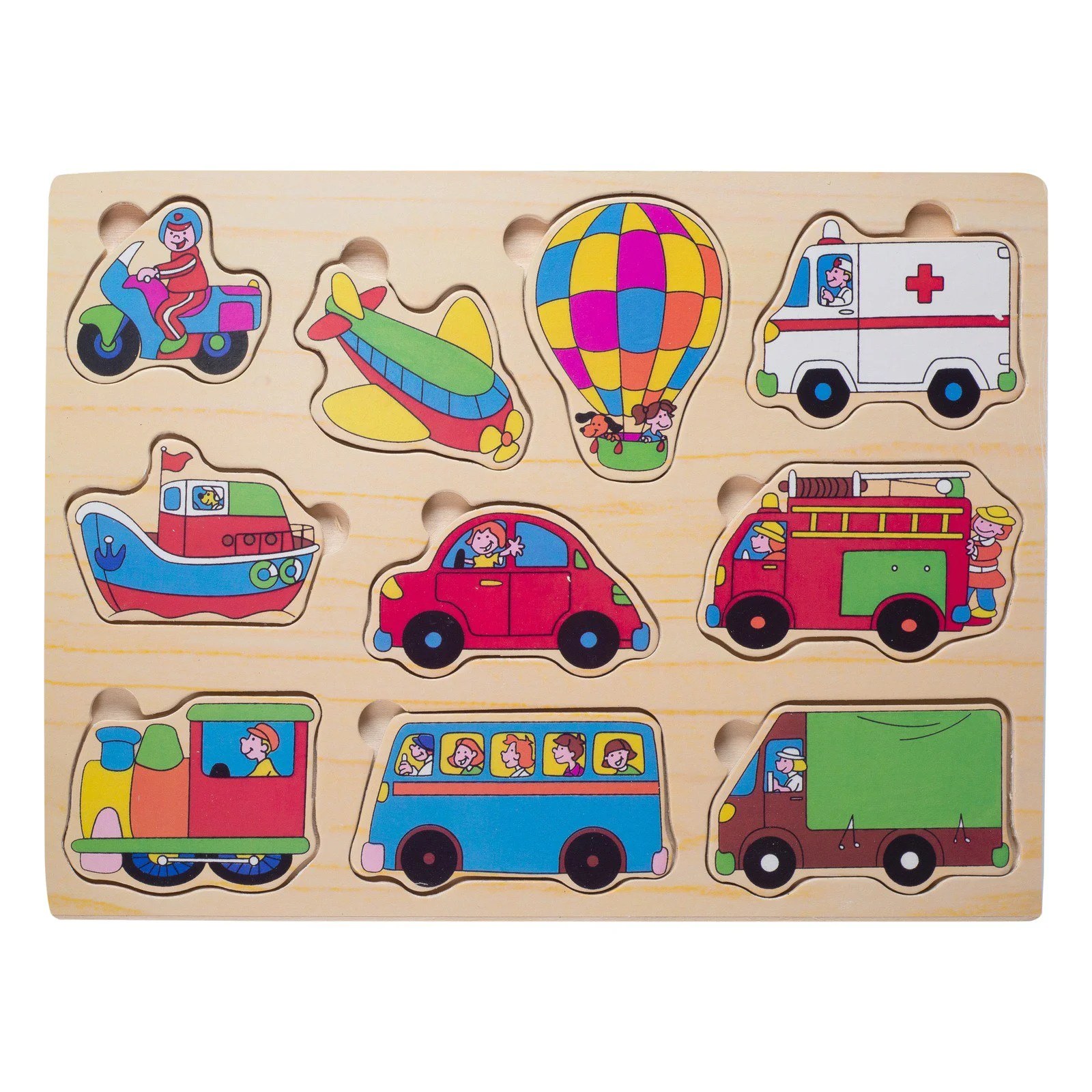 Eliiti Wooden Vehicles Puzzle for Toddlers 2 to 4 Years Old Boys