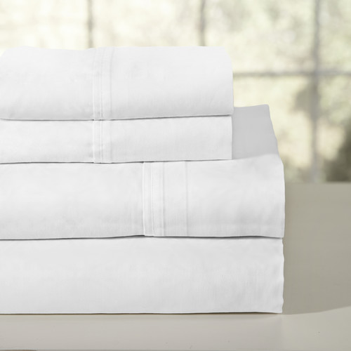 Pointehaven 200 Thread Count 100pct Soft Cotton Percale Sheet Set