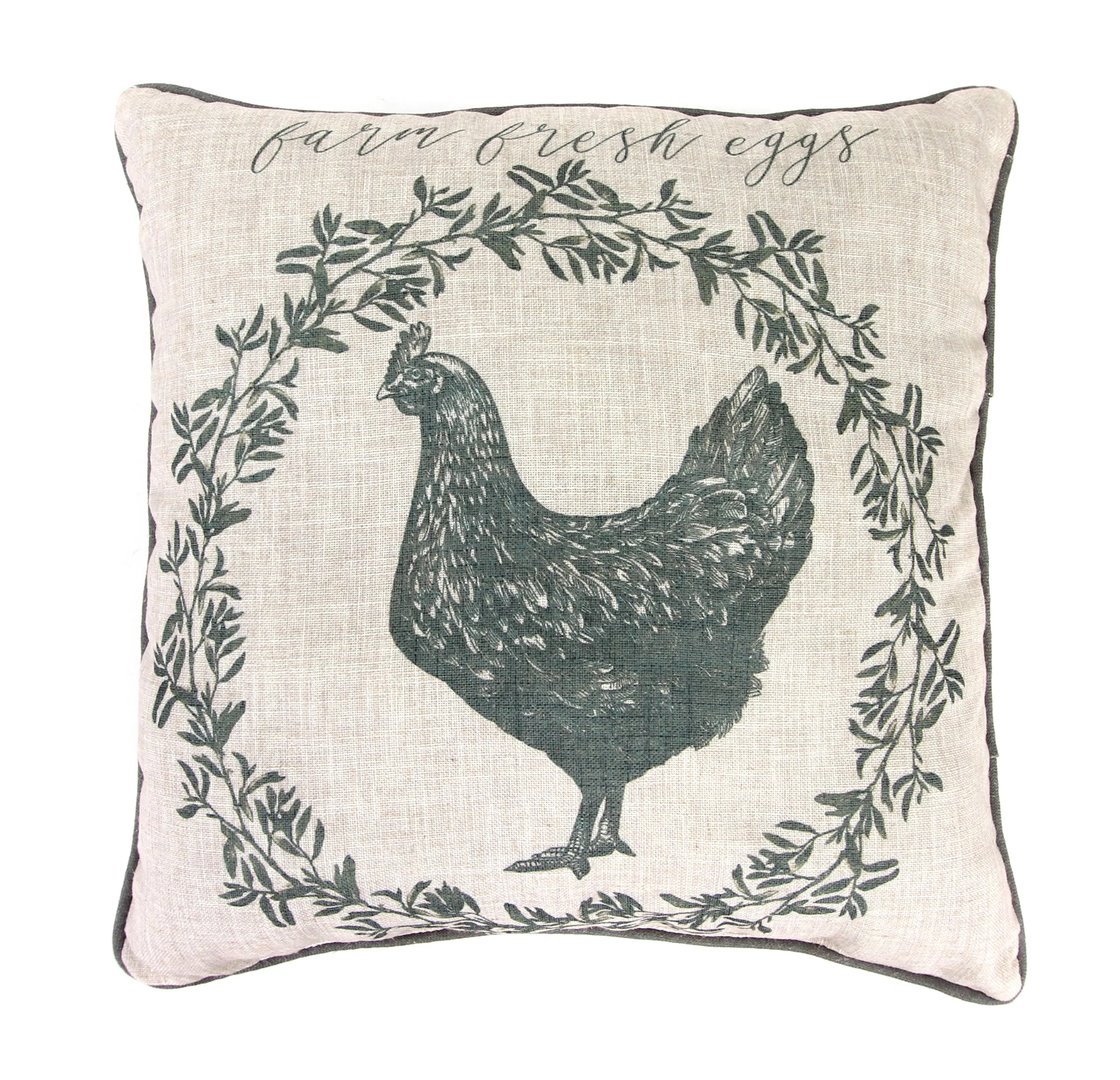 Farm Fresh Eggs Farmhouse Decorative Pillow 20x20