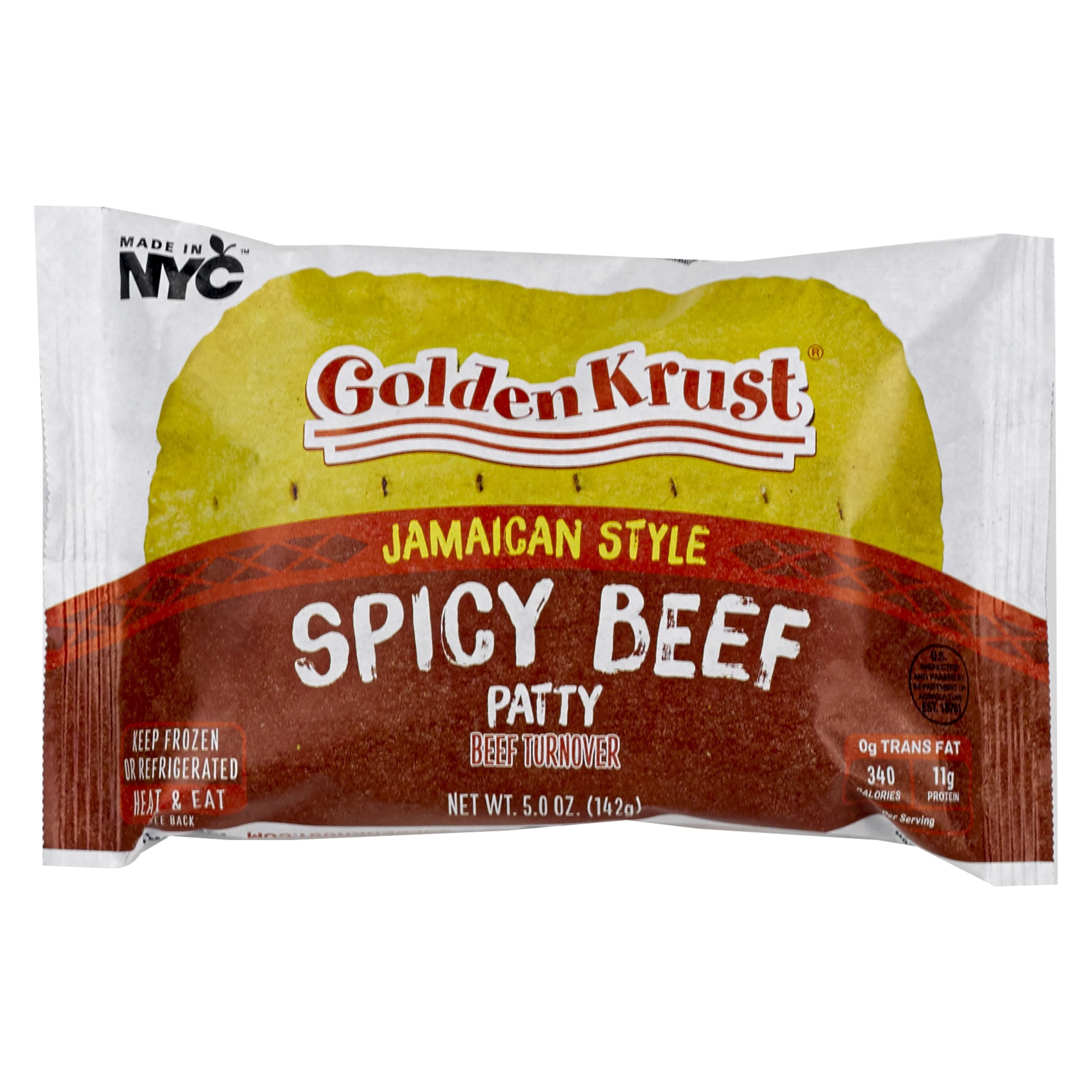 Golden Krust Spicy Beef Jamaican Frozen Appetizer Patties, 1 ct, 5oz