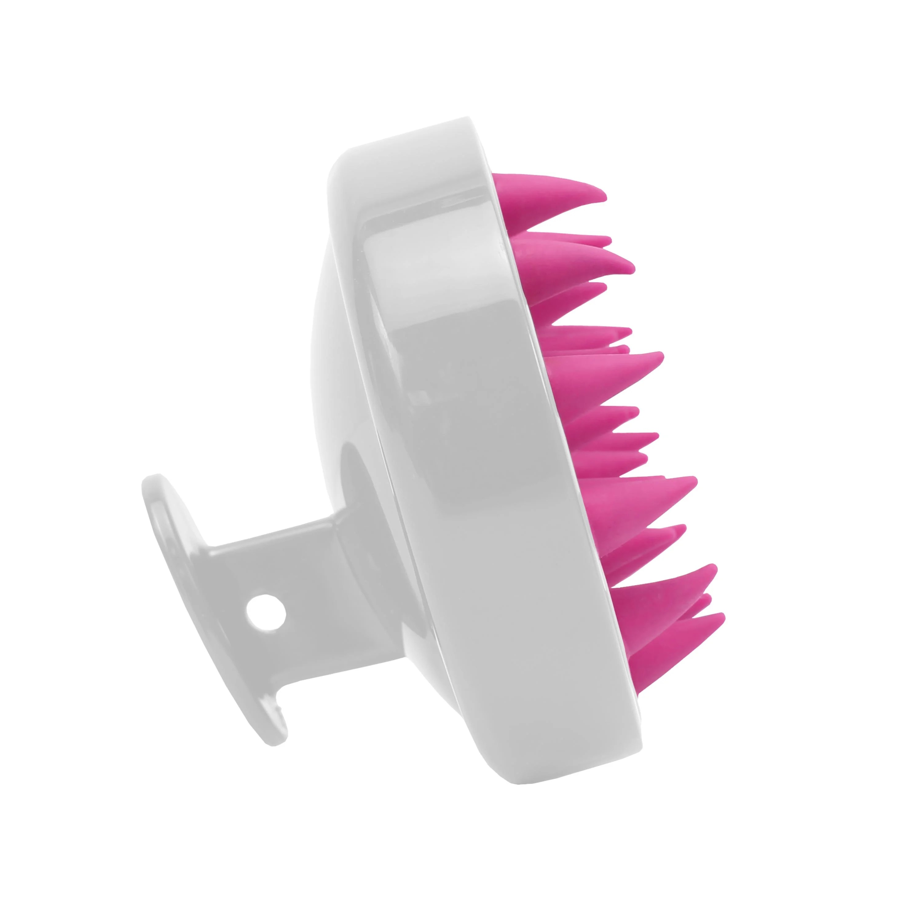 S&T Inc. Silicone Bristle Brush Shampoo Scalp Massager, 3" Dia., 1 Pk