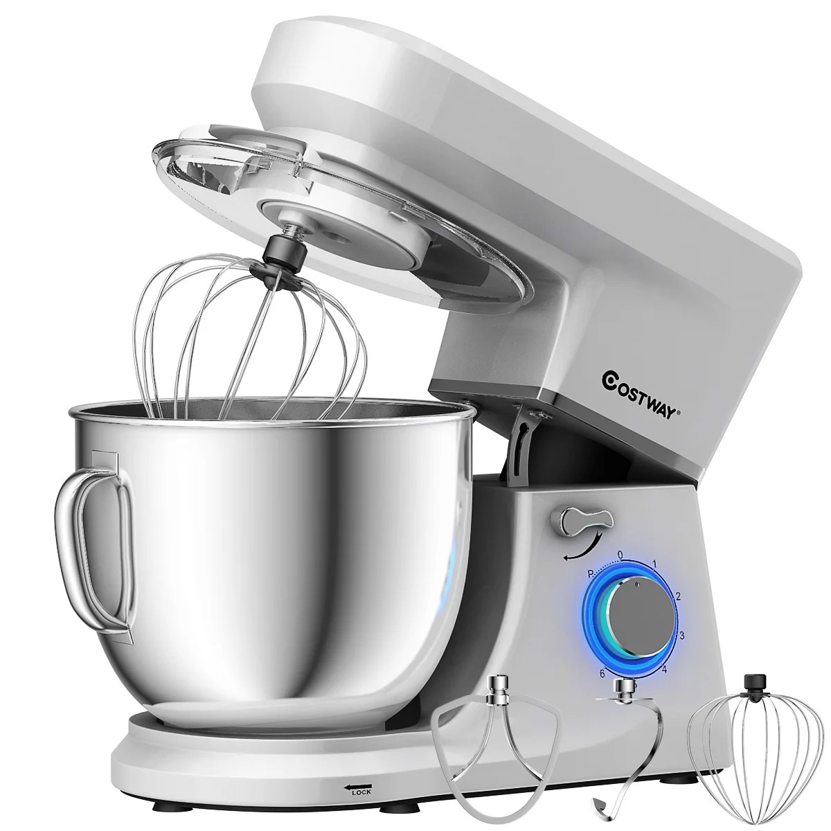 Costway TiltHead Stand Mixer 7.5 Qt 6 Speed 660W with Dough Hook