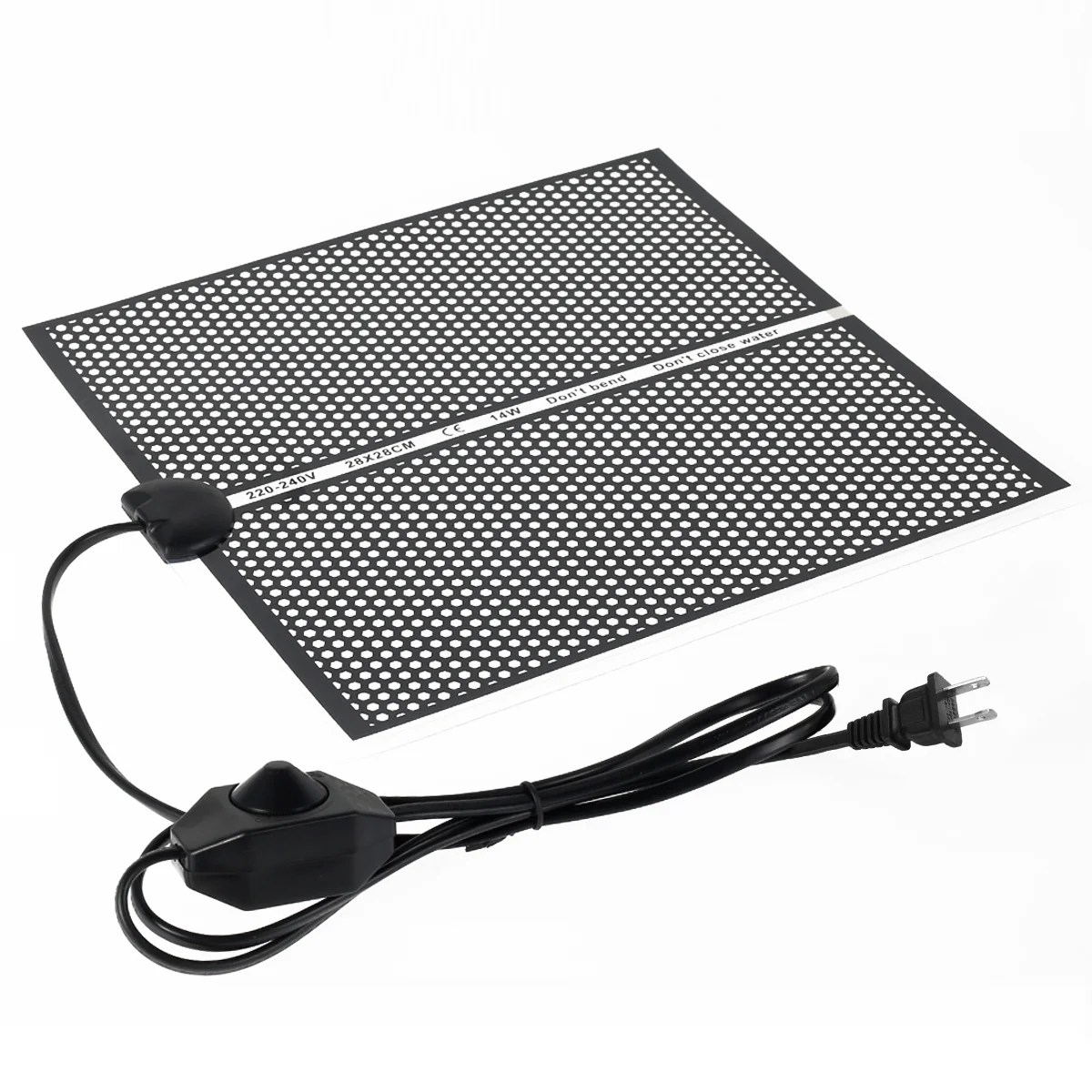 Reptile Heating Pad 7W Waterproof Reptile Heat Mat Pet Under Tank Warmer Pad with Temperature