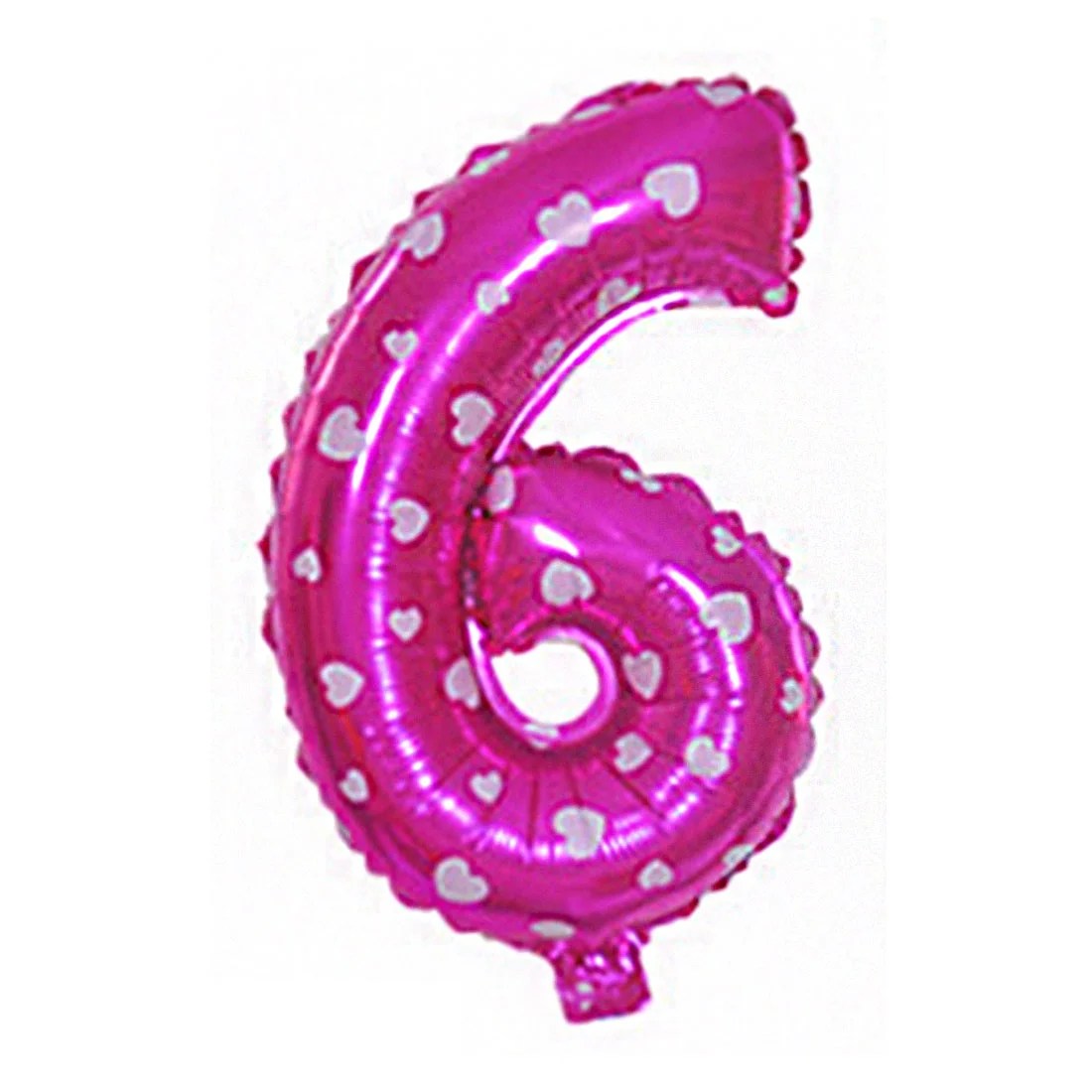 Unique Bargains 16" Fuchsia Foil Number 6 Shape Balloon Helium Birthday Wedding Decor Walmart