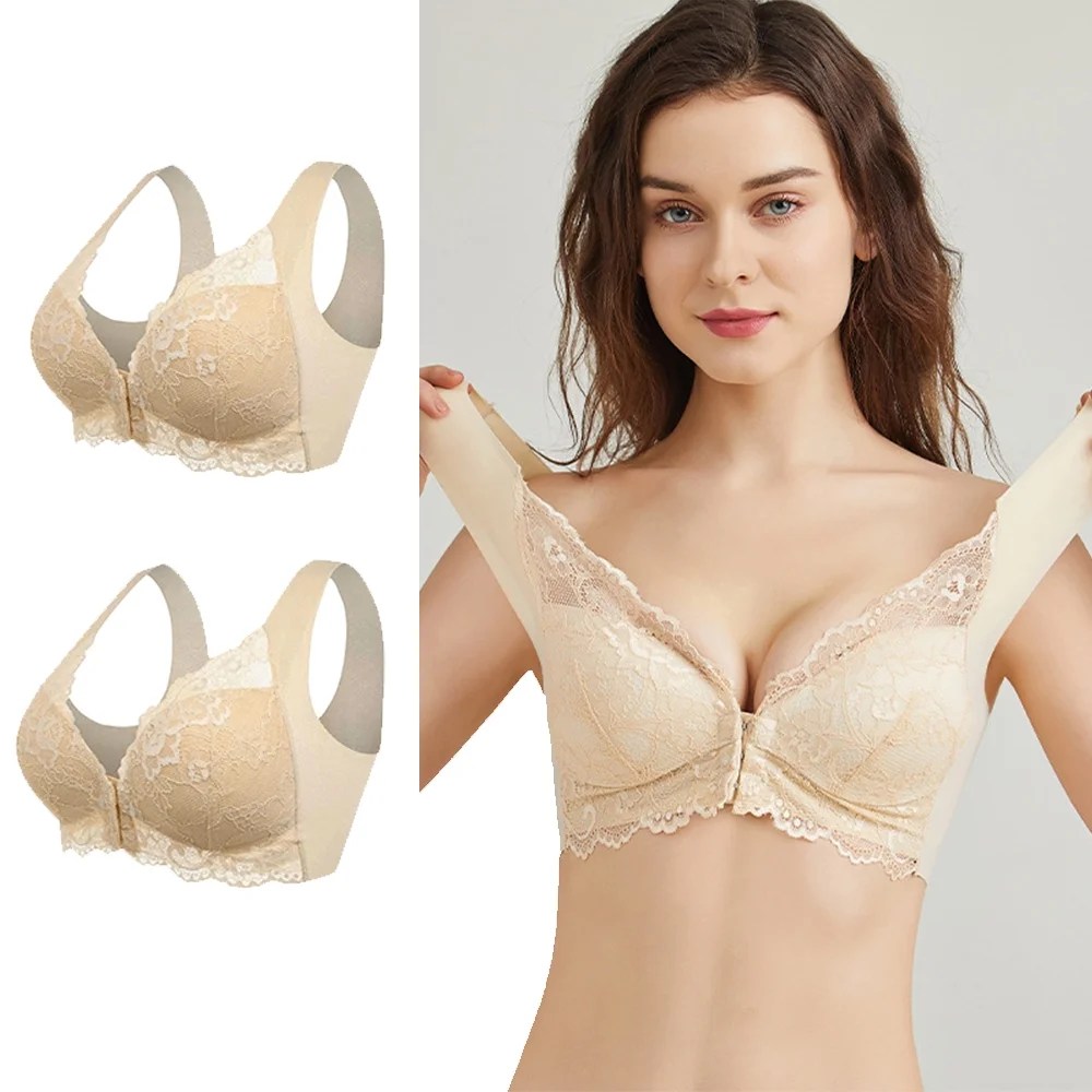 Dicasser Sora Bra for Women Front Closure 5d Shaping Push Up Seamless