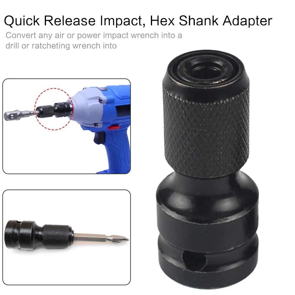 1/2'' Square to 1/4'' Adapter 1/2" Drive to 1/4" Hex Shank Socket