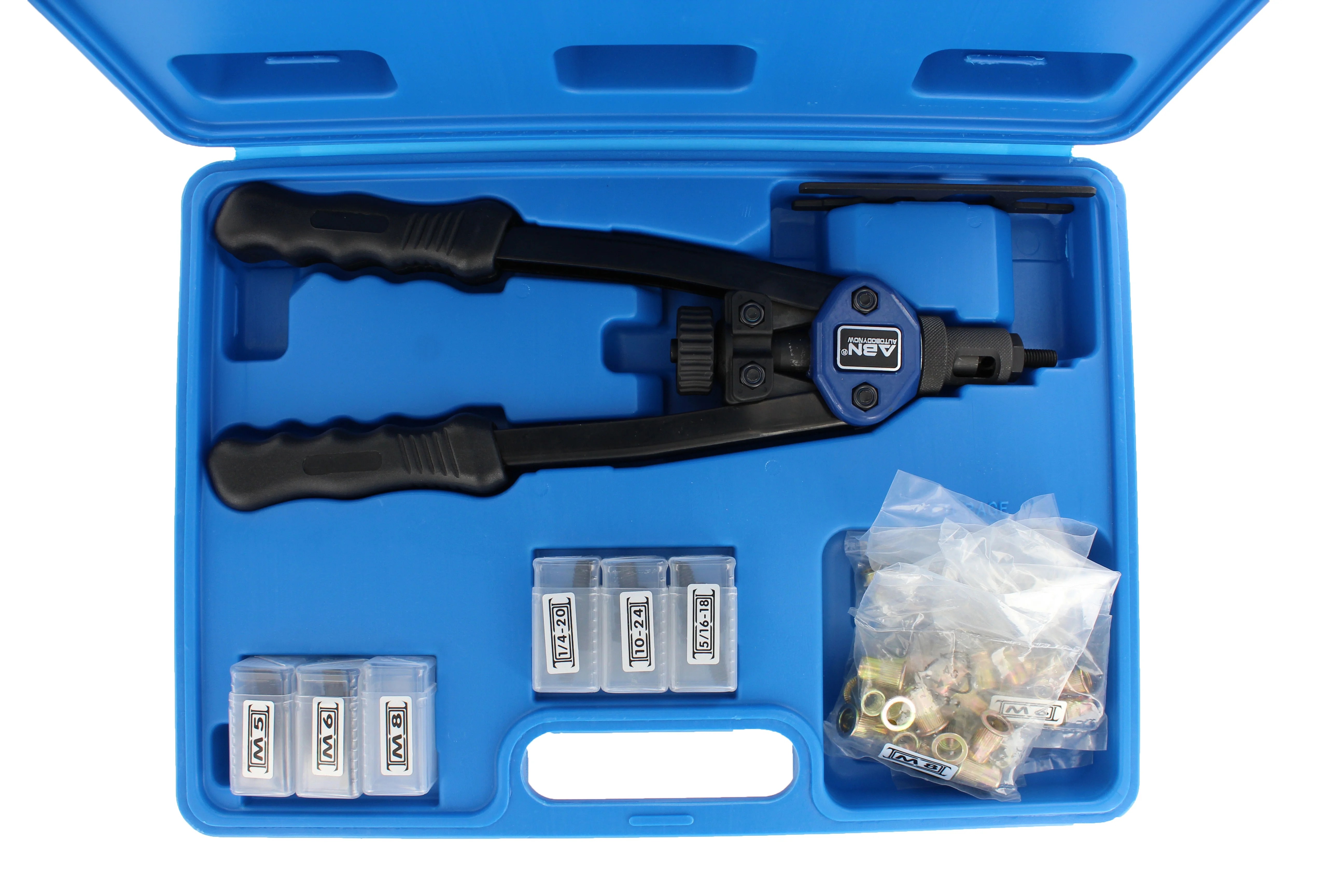 Riveters ABN Hand Riveter Tool Kit Set Rivet Setter Gun & SAE Metric