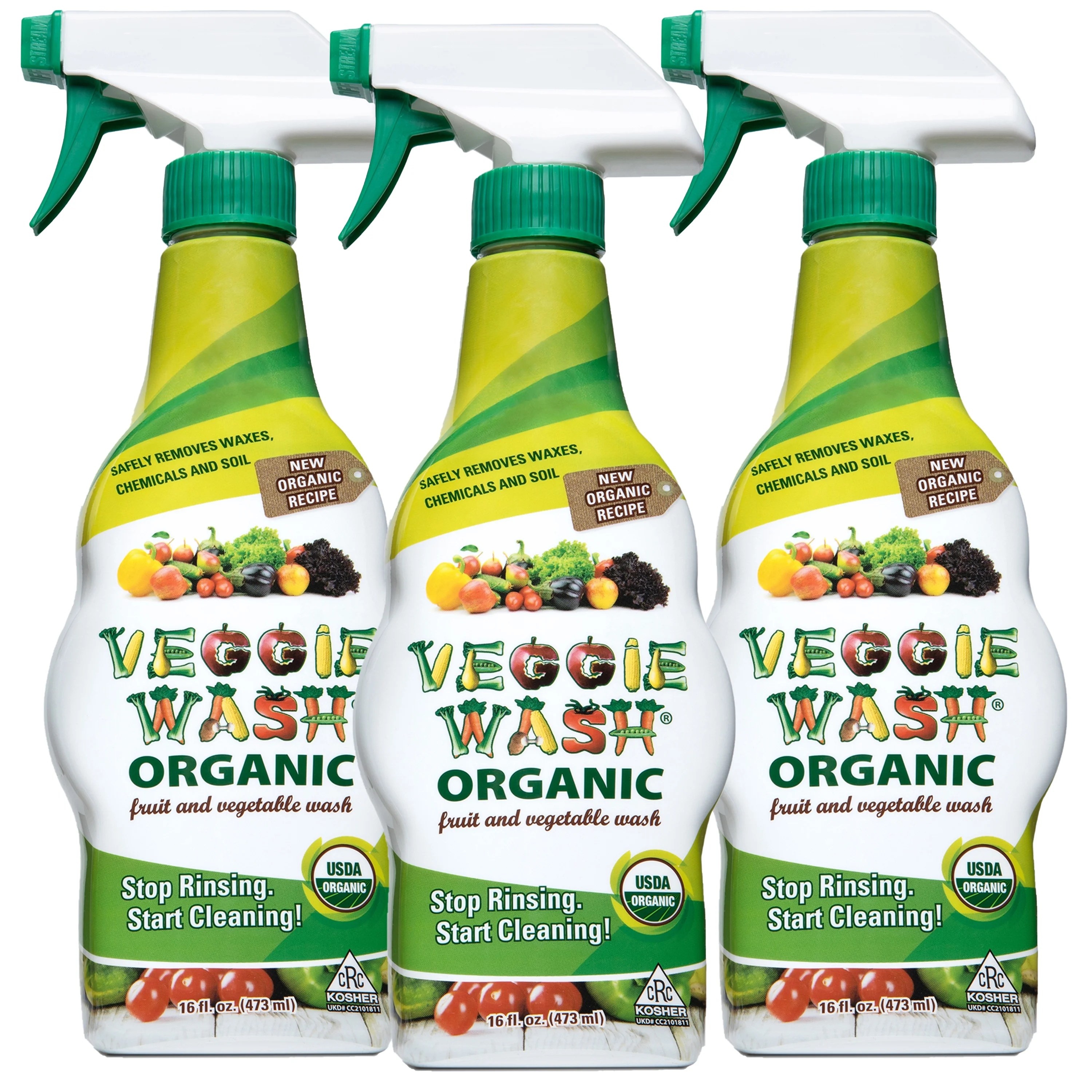 Veggie Wash Organic Fruit & Vegetable Wash, 16Fluid Ounce, Pack of 3