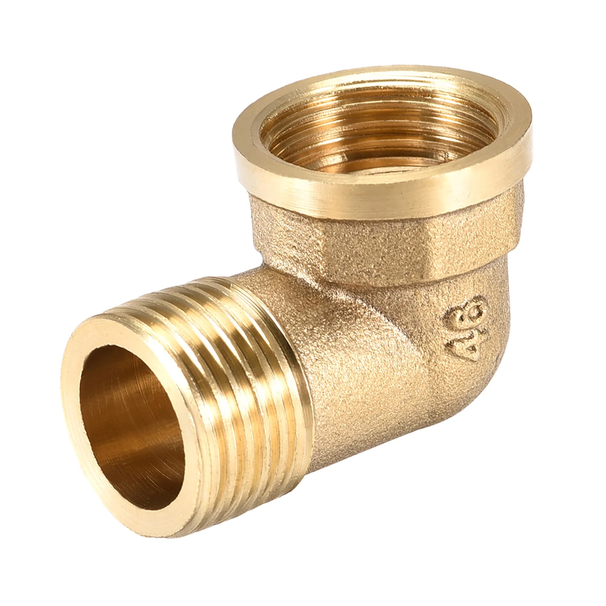 Brass Hose Fitting 90 Degree Elbow G1/2 Male x G1/2 Female Pipe