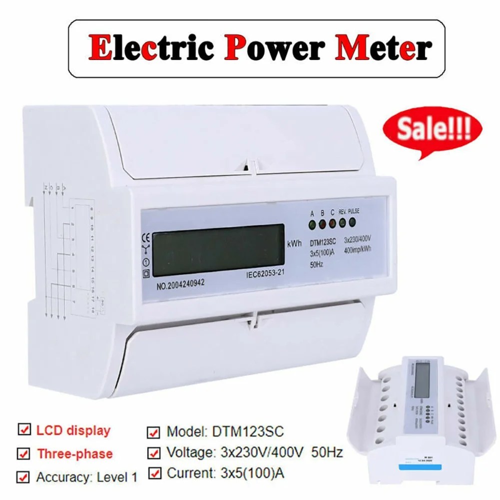 Fule 230/400V 5100A Energy Meter Digital Electric Power Meter 3 Phase