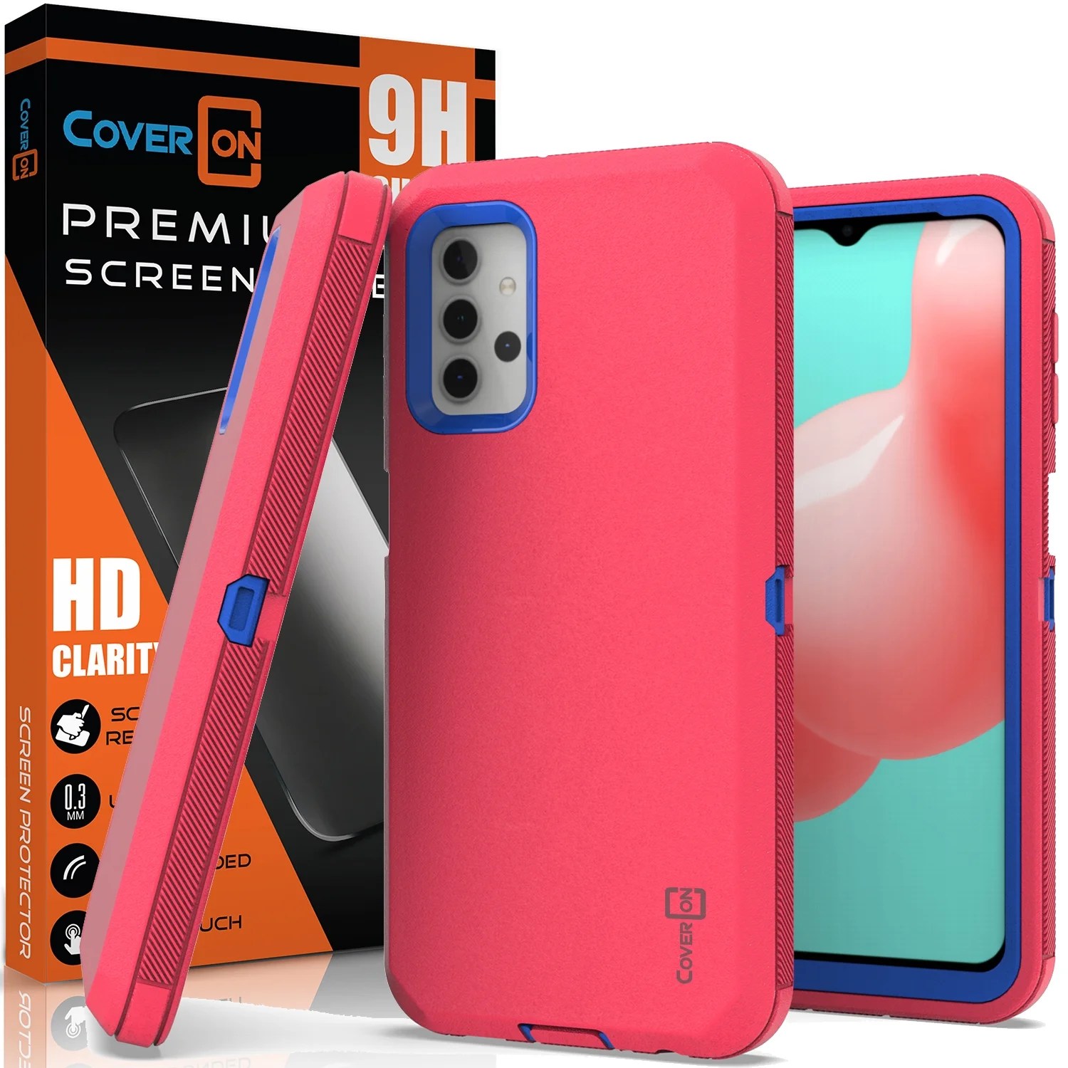 CoverON For Samsung Galaxy A32 5G Case with Screen Protector Tempered
