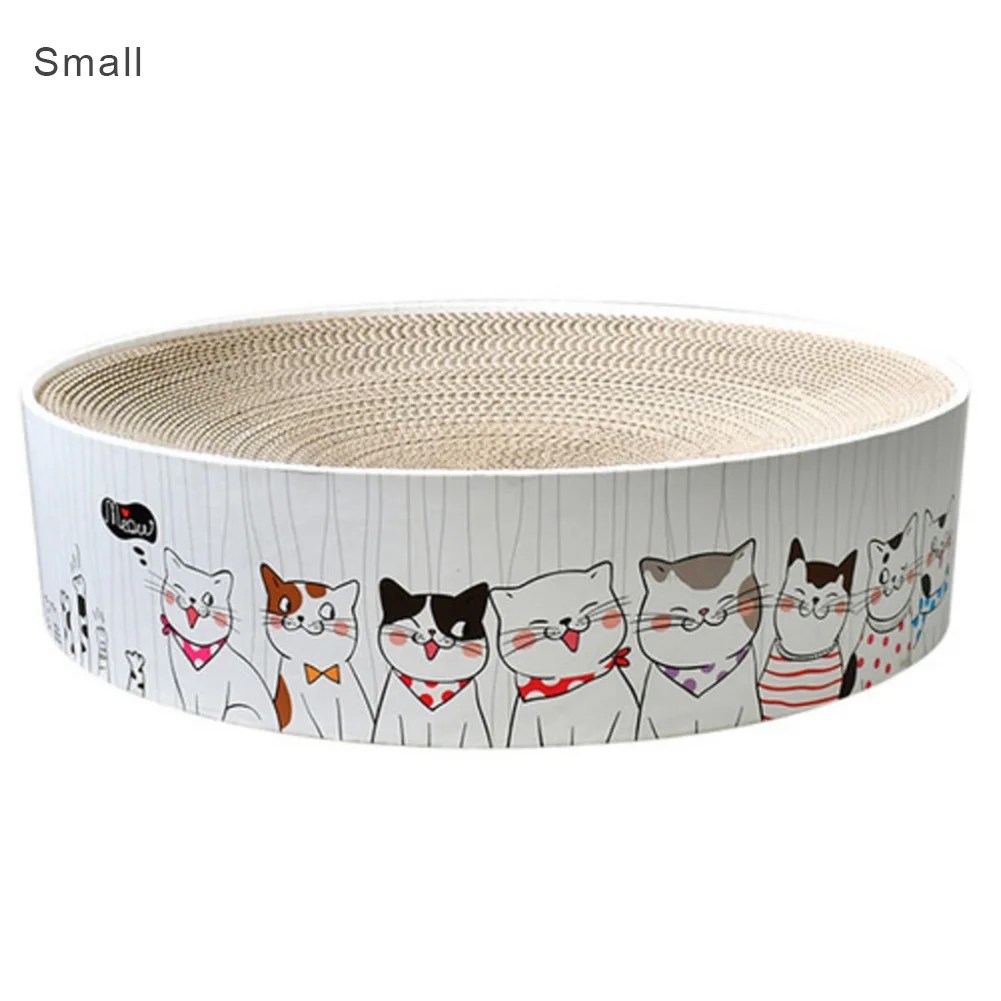 Cat Round Scratch Pad Round Scratcher Scratching Cardboard for Kittens