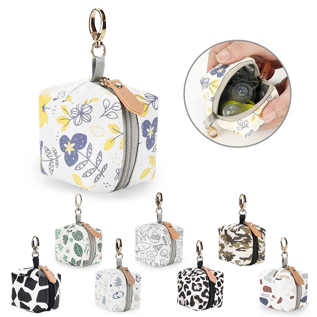 Pacifier Holder Case for Boys and Girls PU Leather Waterproof Cover for