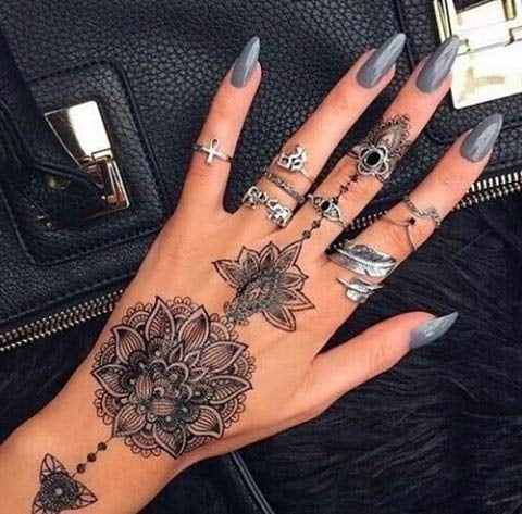 8 Sheets Temporary Tattoo Stickers Lace Sexy Body Waterproof Tattoo Stickers Women Wedding Party - Walmart.com 612_x_612_jpg